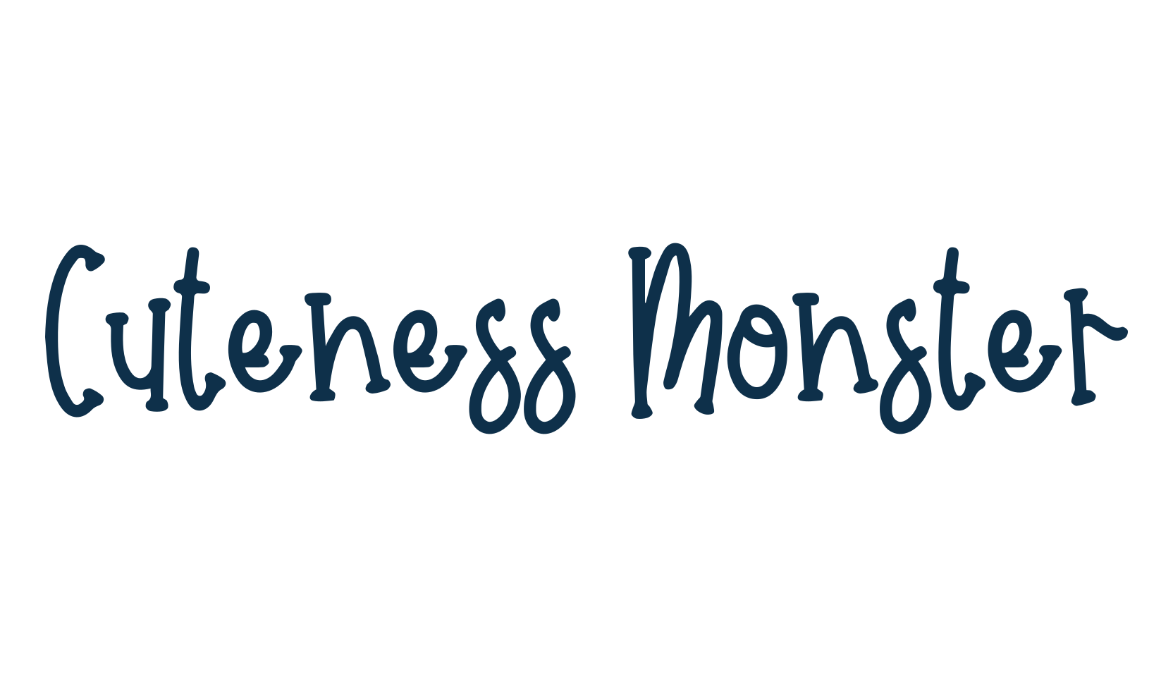 Cuteness Monster, fancy decorative font preview