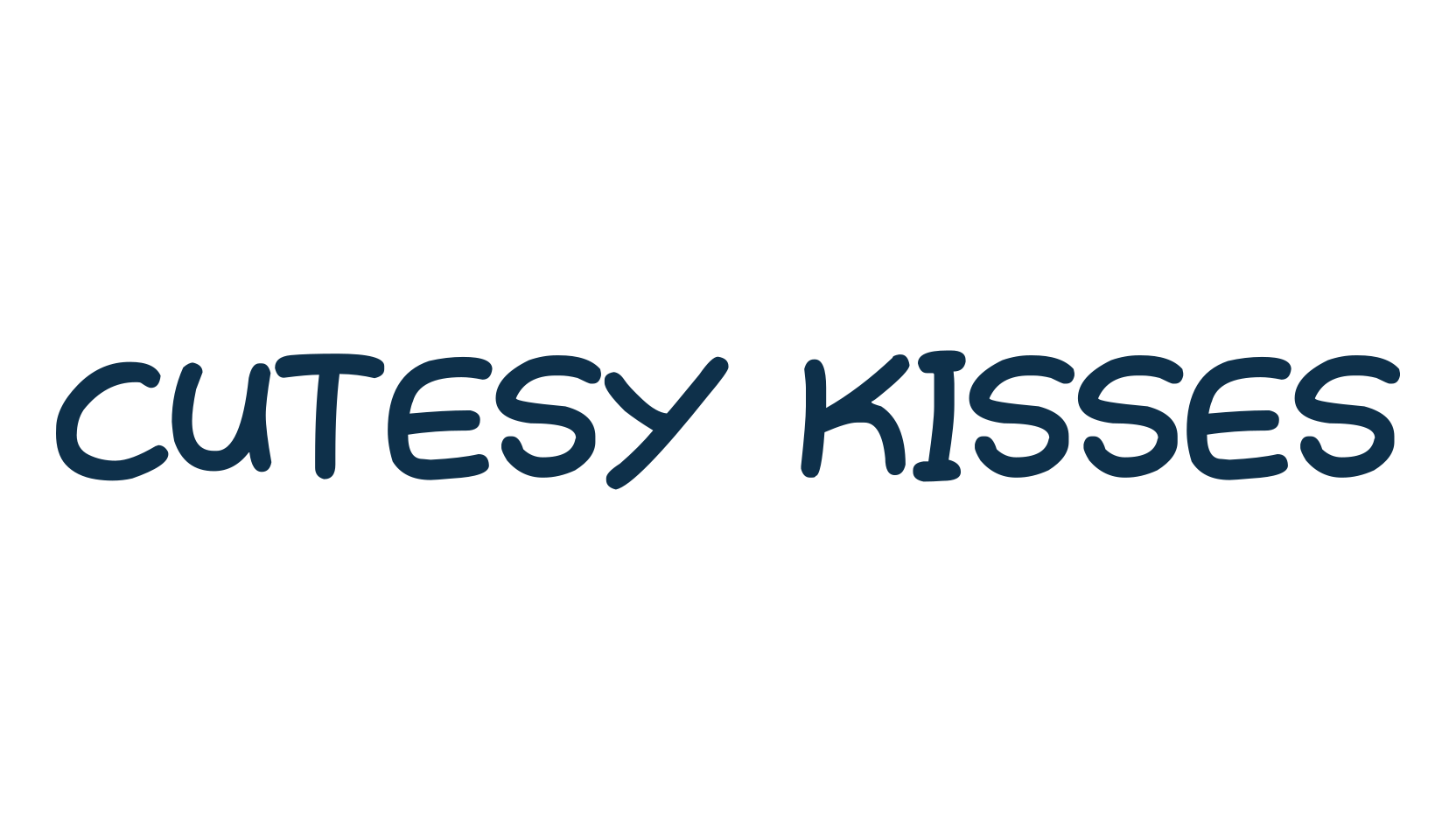 Cutesy Kisses, handwriting font preview