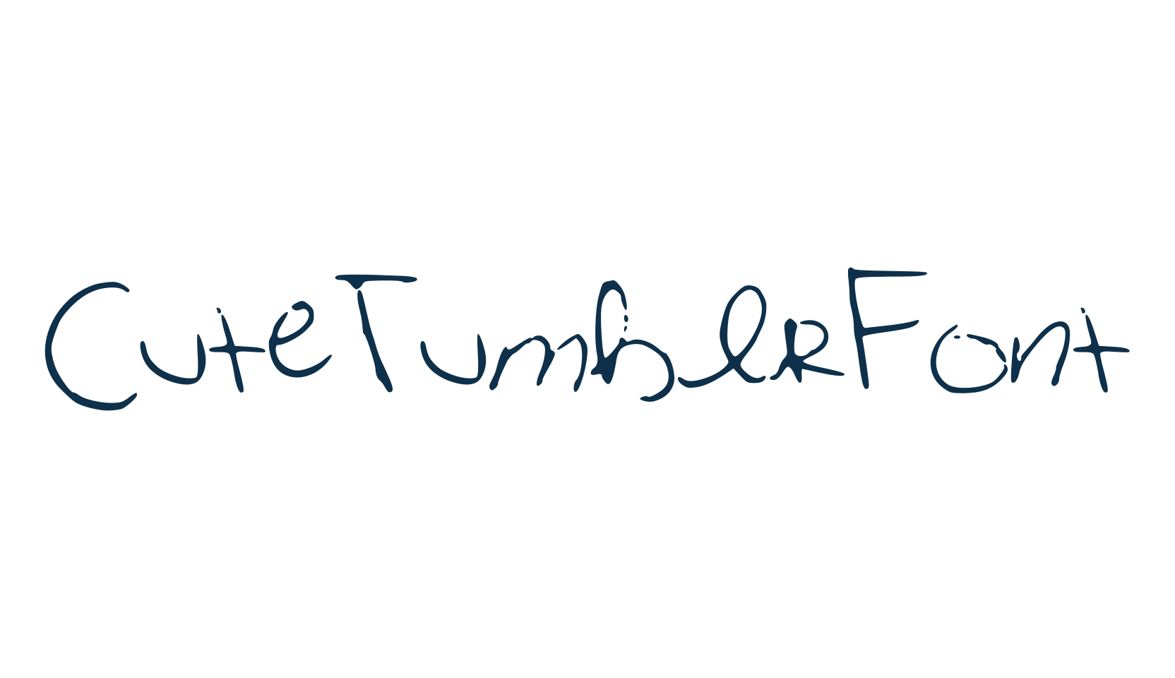 CuteTumblrFont, script handwritten fancy decorative calligraphy font preview