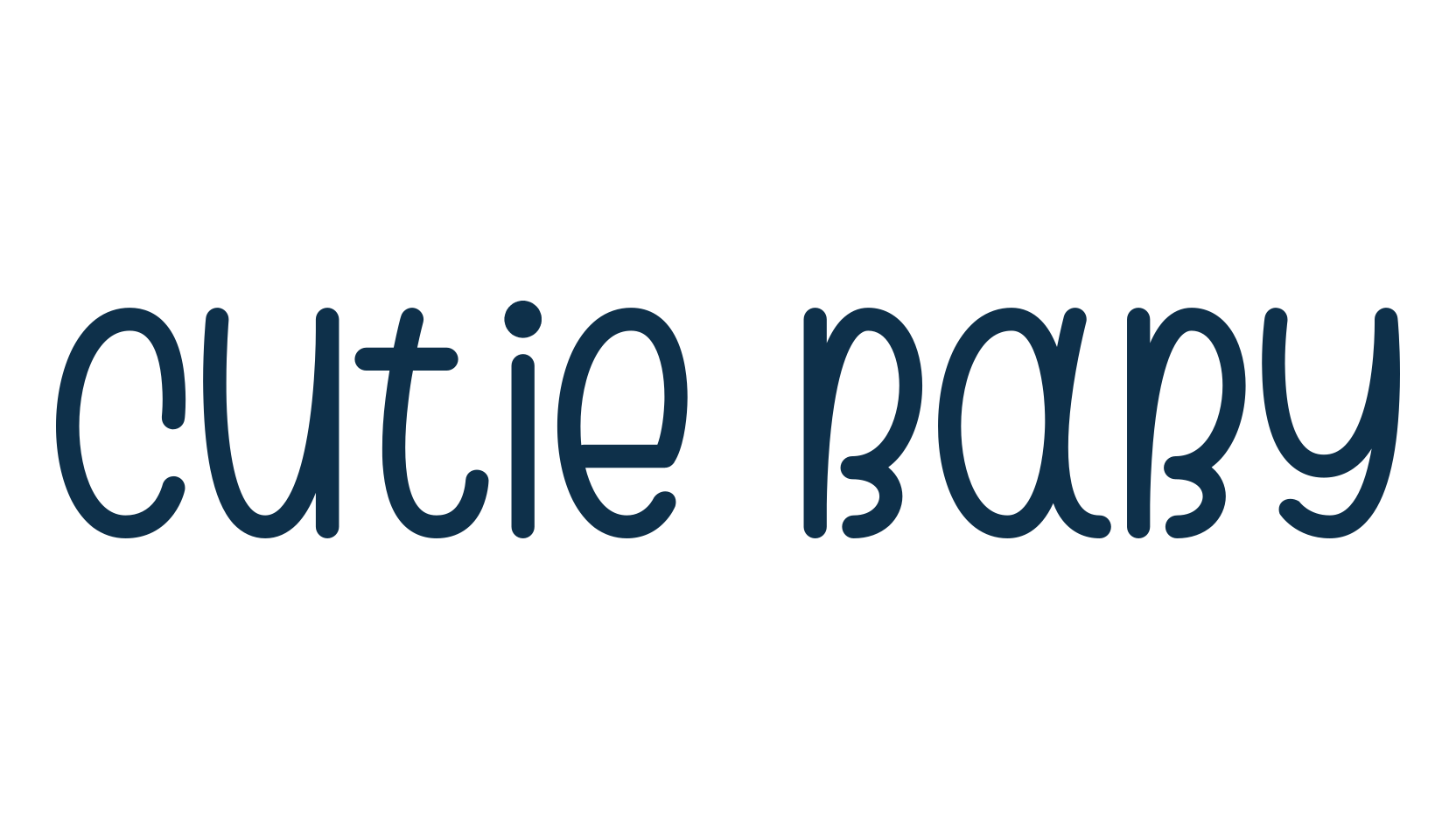 Cutie Baby, fancy cartoon decorative font preview