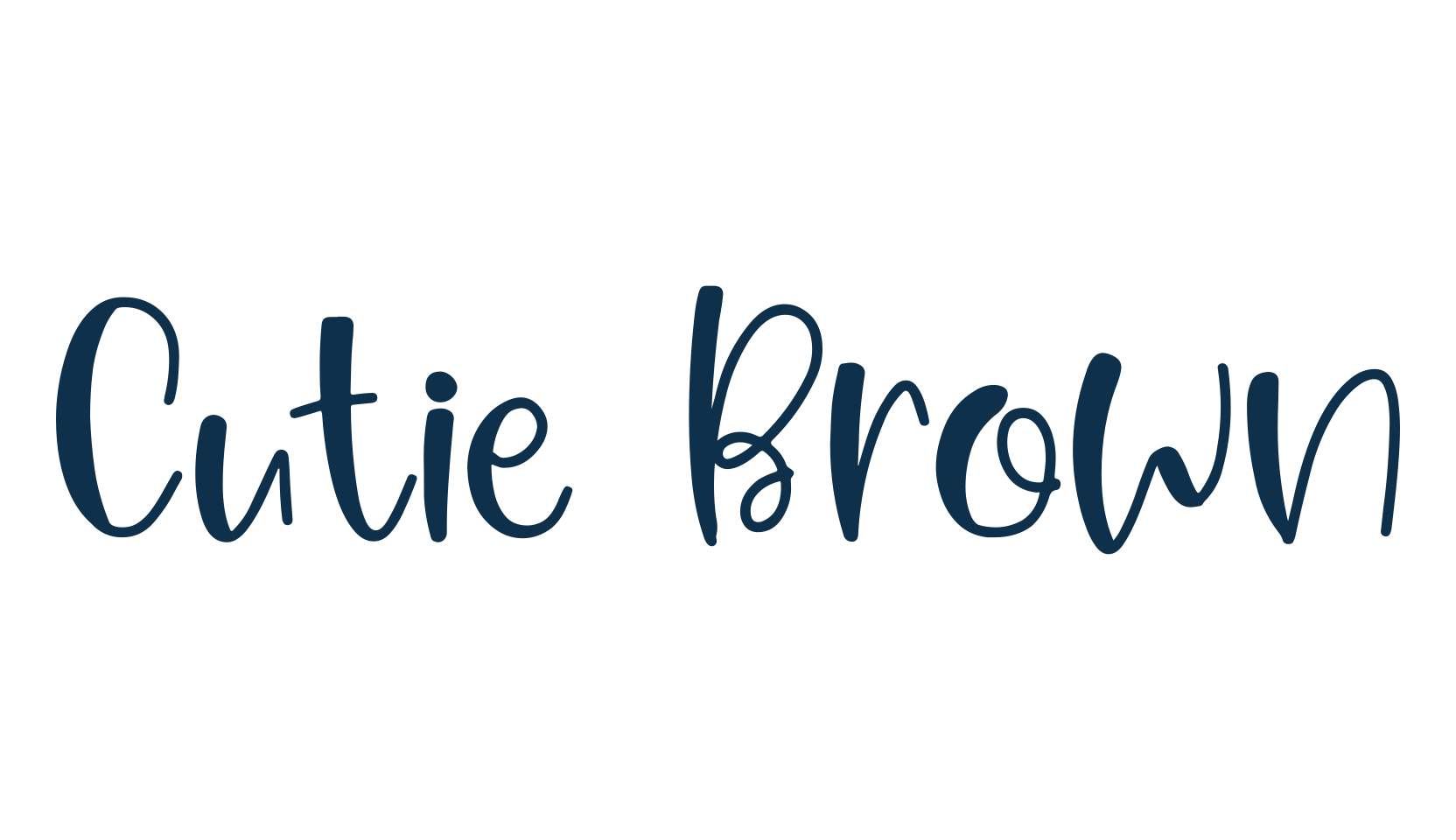 Cutie Brown, various font preview