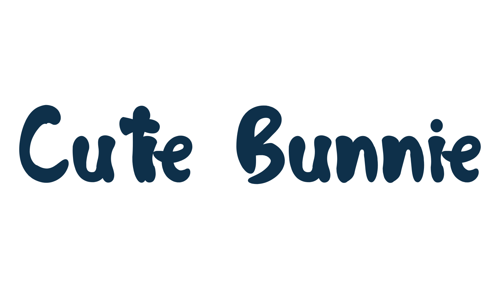 Cutie Bunnie, fancy cartoon decorative font preview