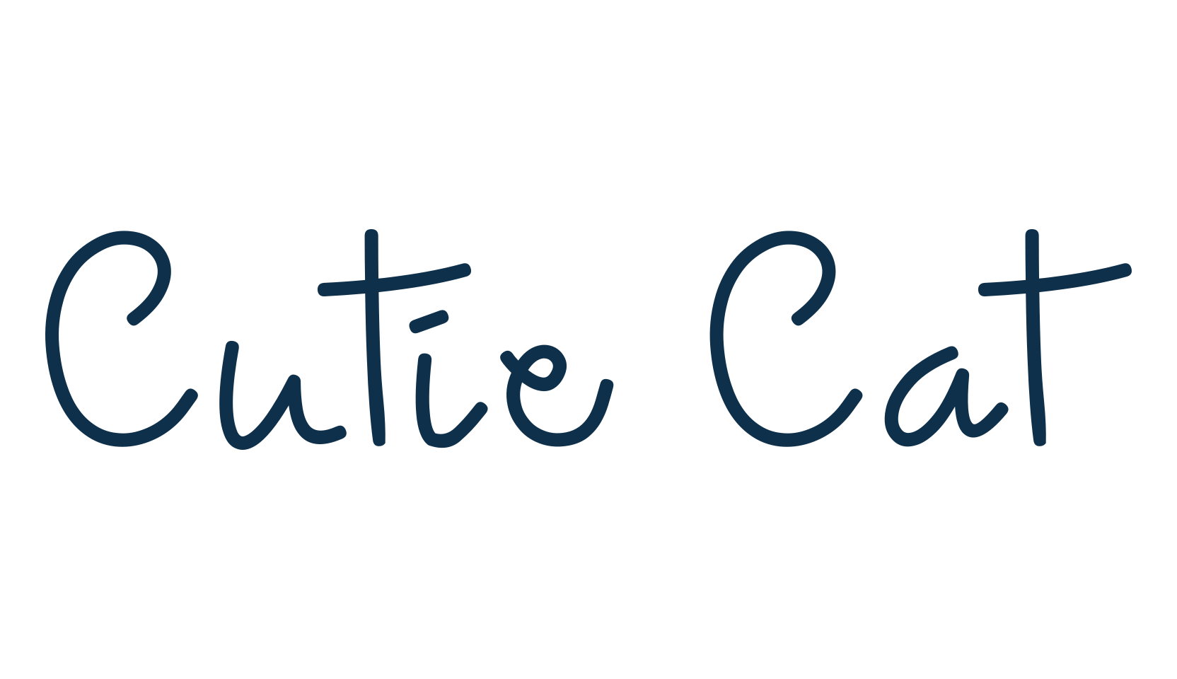Cutie Cat, script handwritten fancy decorative calligraphy font preview