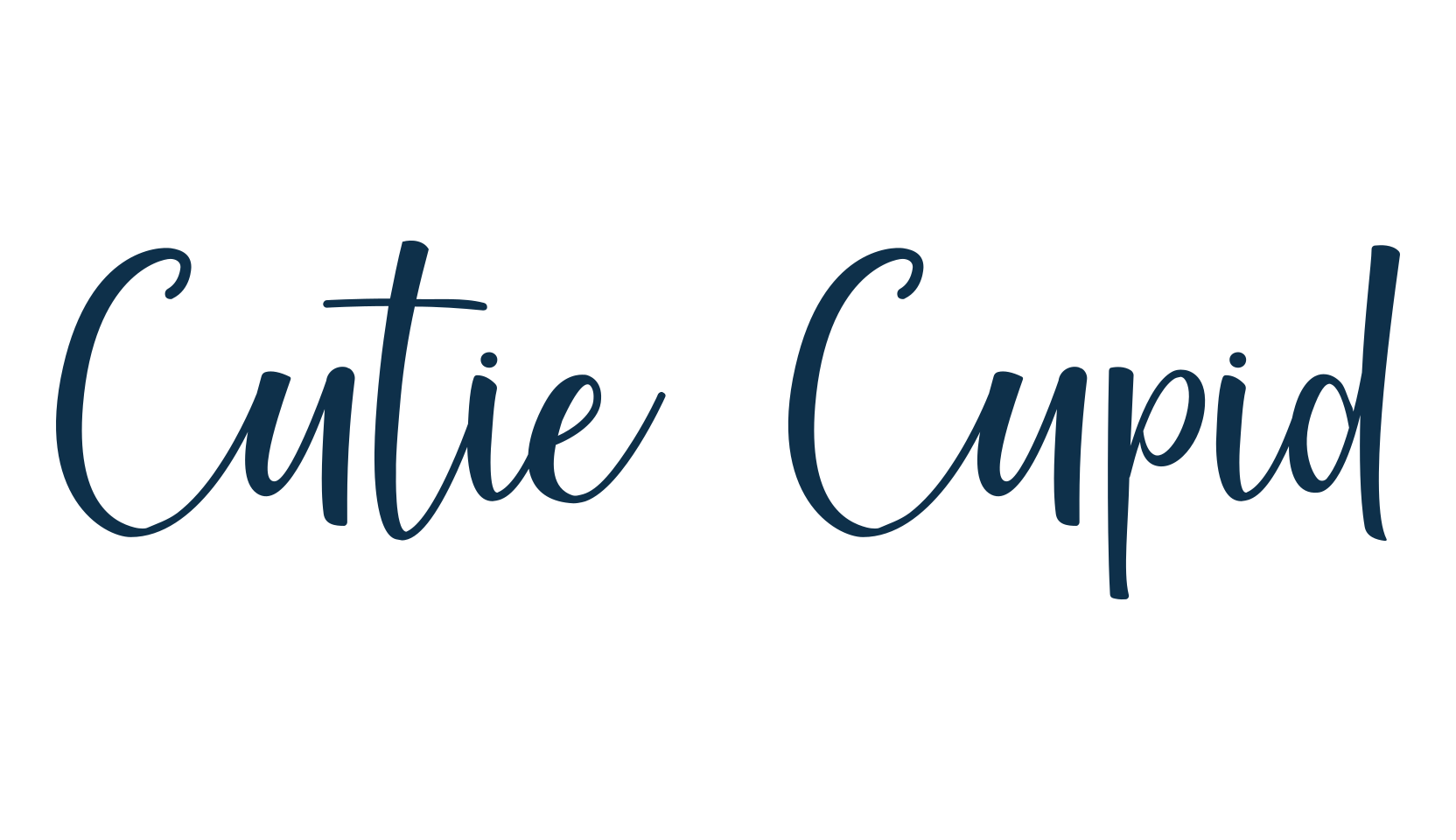 Cutie Cupid, fancy decorative font preview