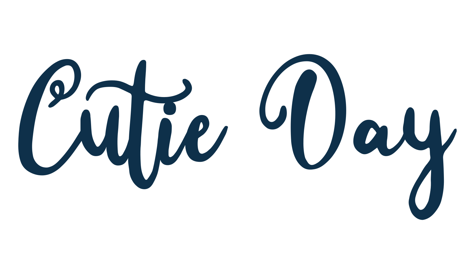 Cutie Day, script calligraphy fancy decorative font preview