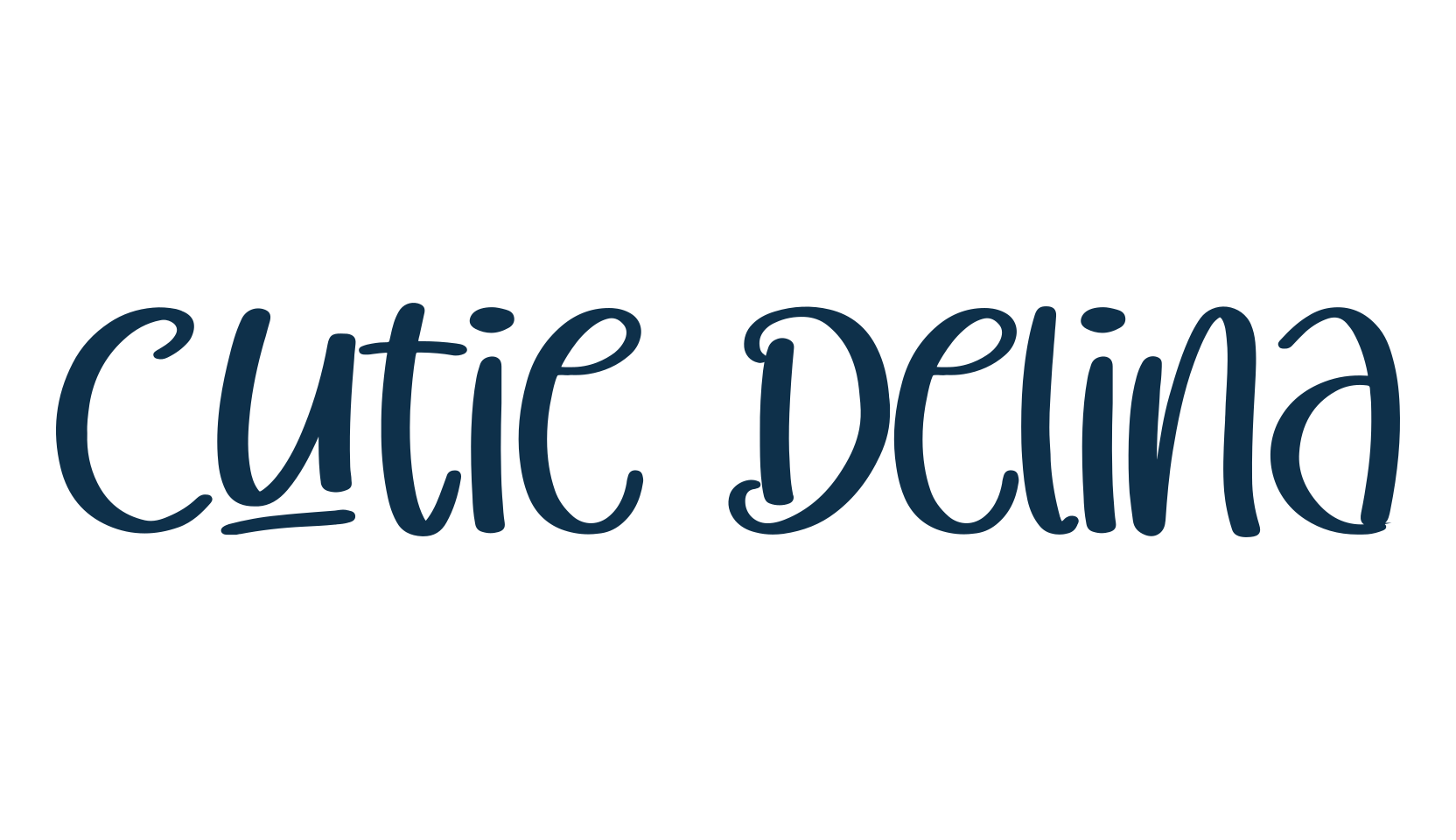 Cutie Delina, fancy cartoon decorative font preview