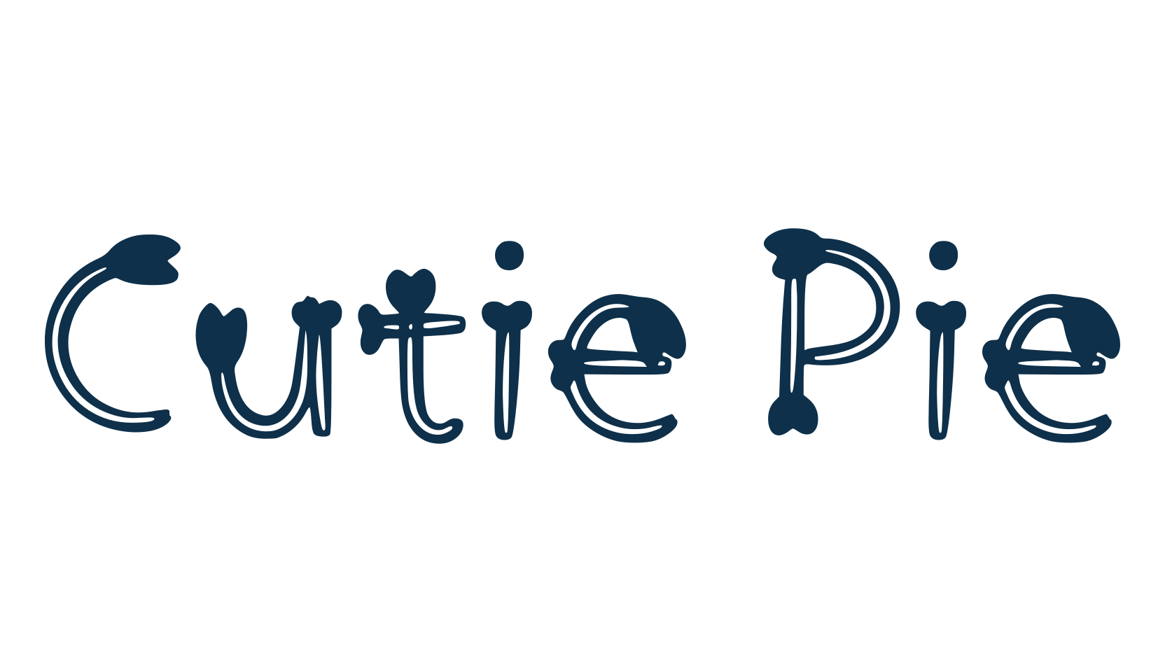 Cutie Pie (cutie-pie-2), display market font preview