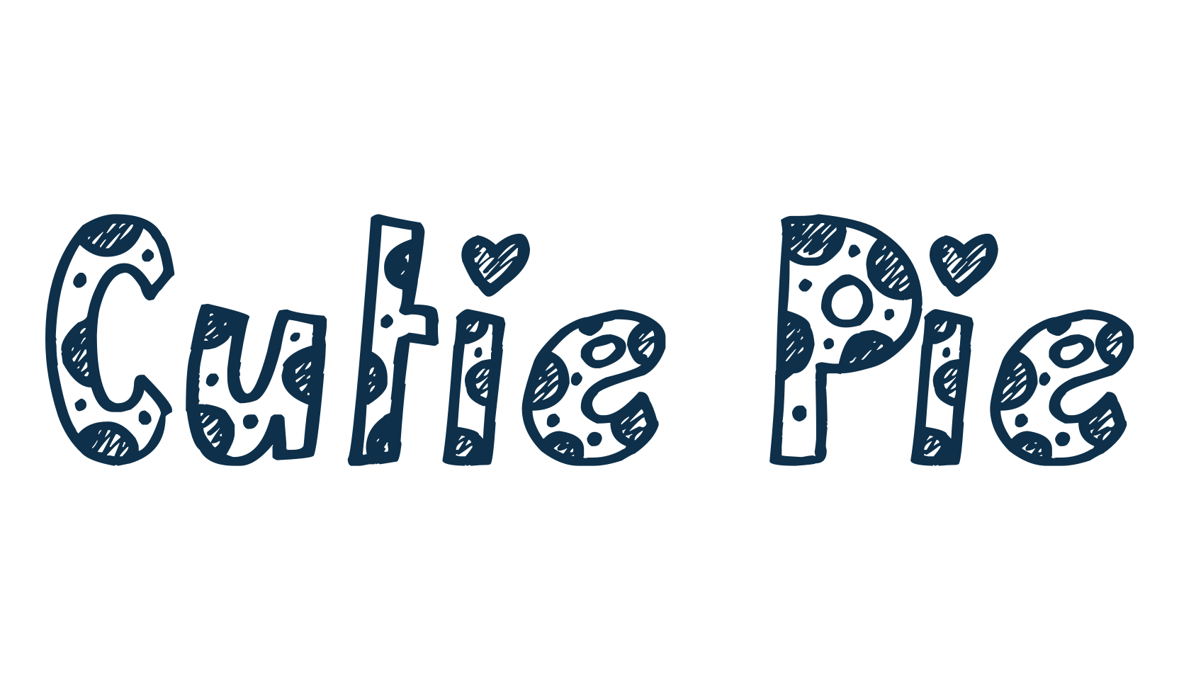 Cutie Pie (cutie-pie), cartoon font preview