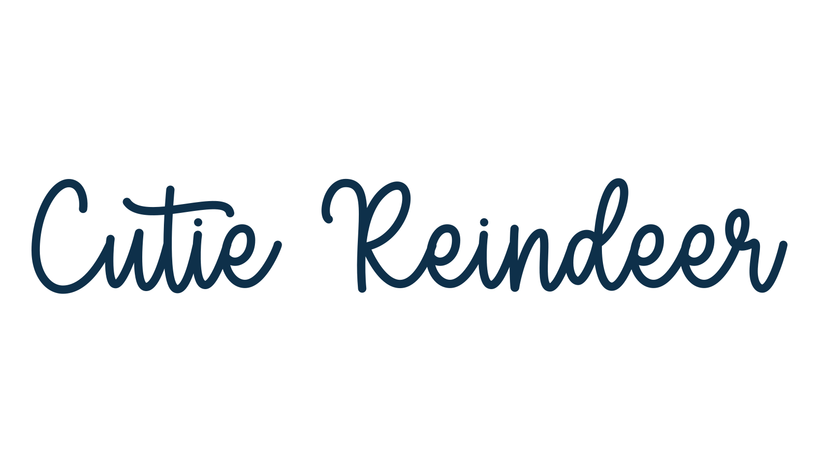 Cutie Reindeer, handwriting font preview