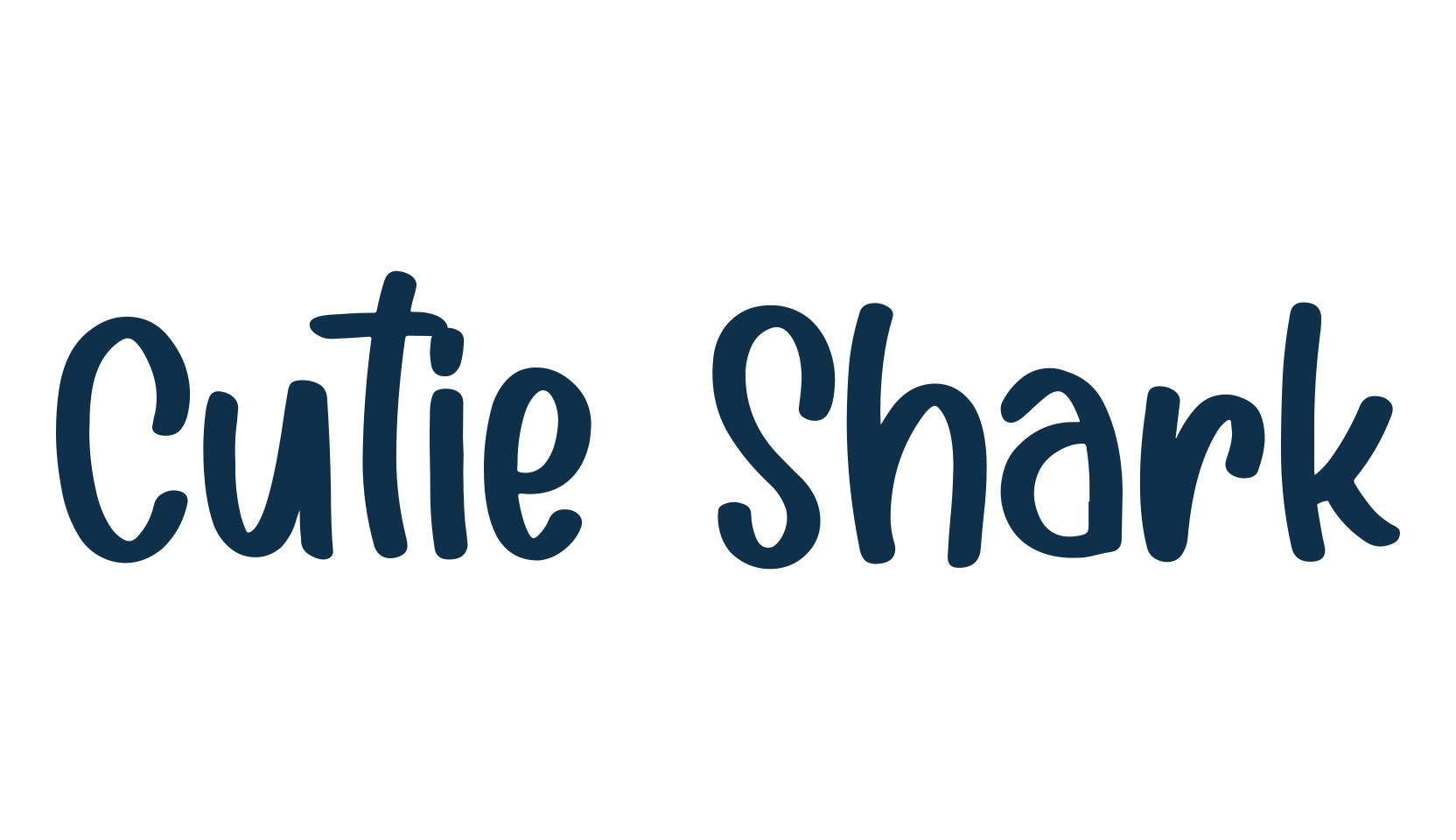 Cutie Shark, handwriting font preview