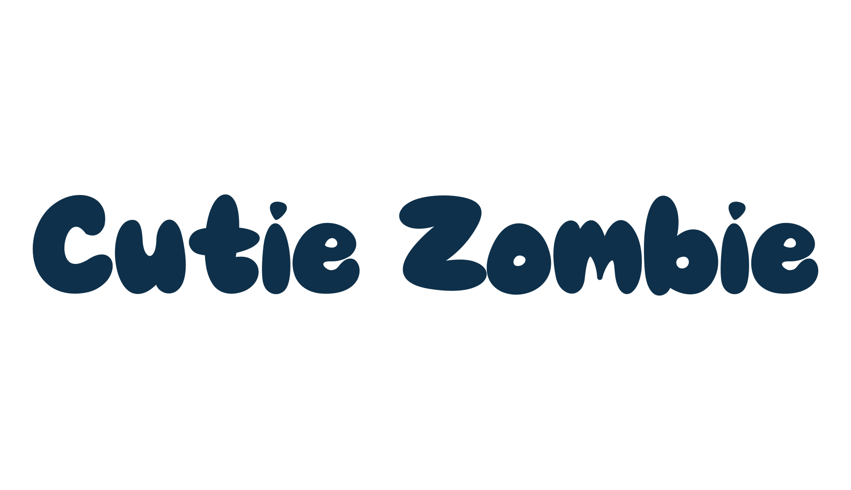 Cutie Zombie, display market font preview