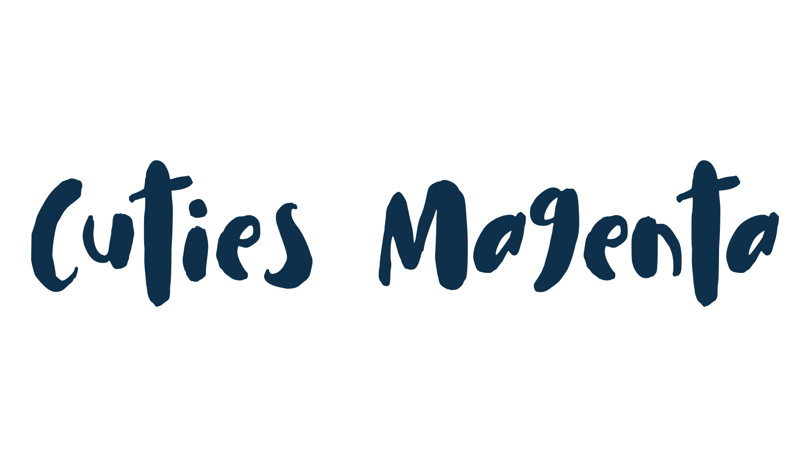 Cuties Magenta, script brush fancy decorative calligraphy font preview