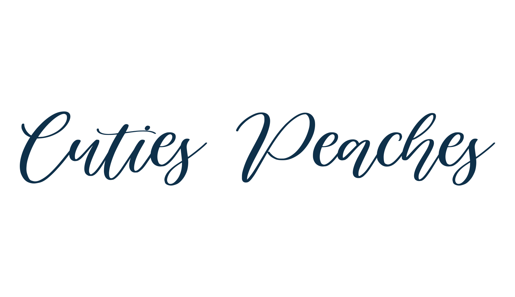 Cuties Peaches, script calligraphy fancy decorative font preview