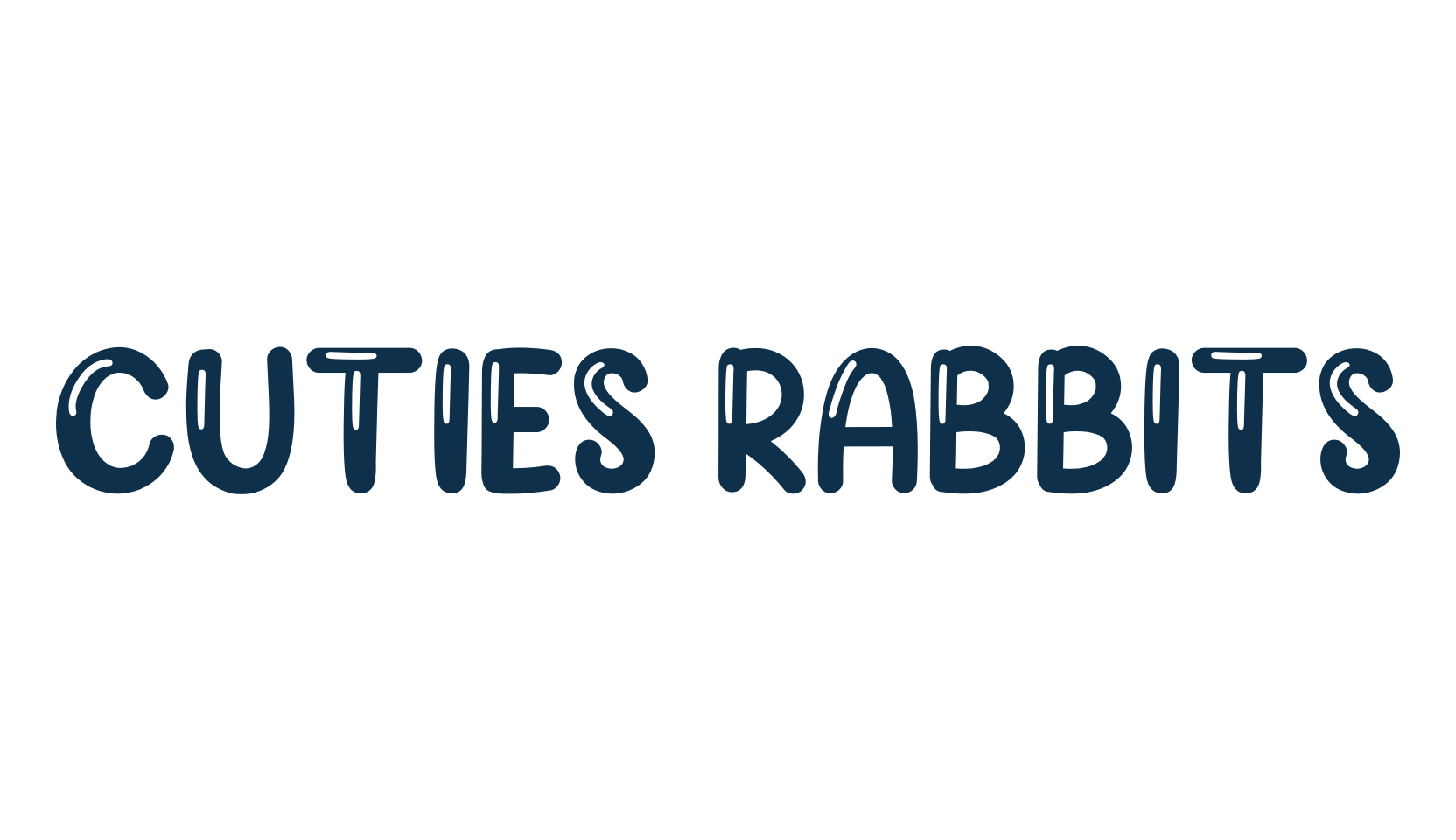 Cuties Rabbits, fancy cartoon decorative font preview