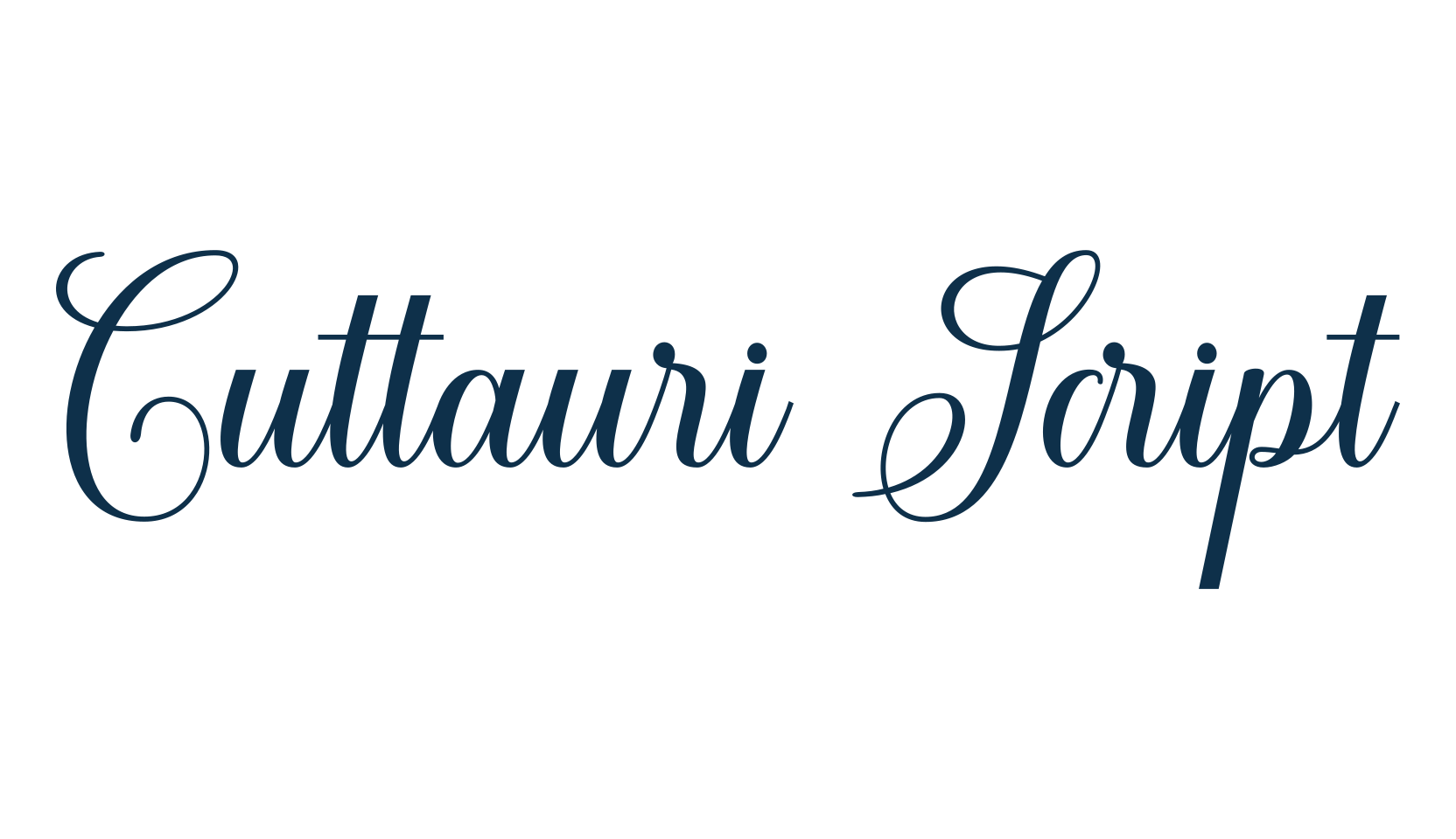 Cuttauri Script, calligraphy font preview