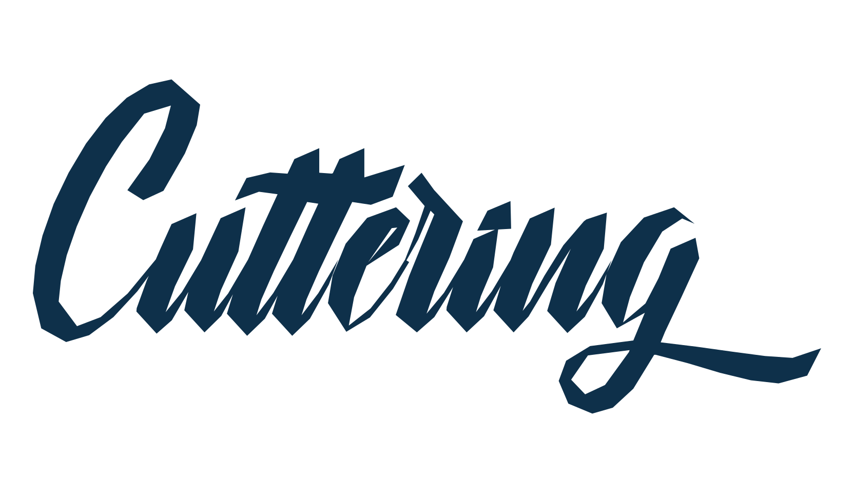 Cuttering, fancy decorative font preview