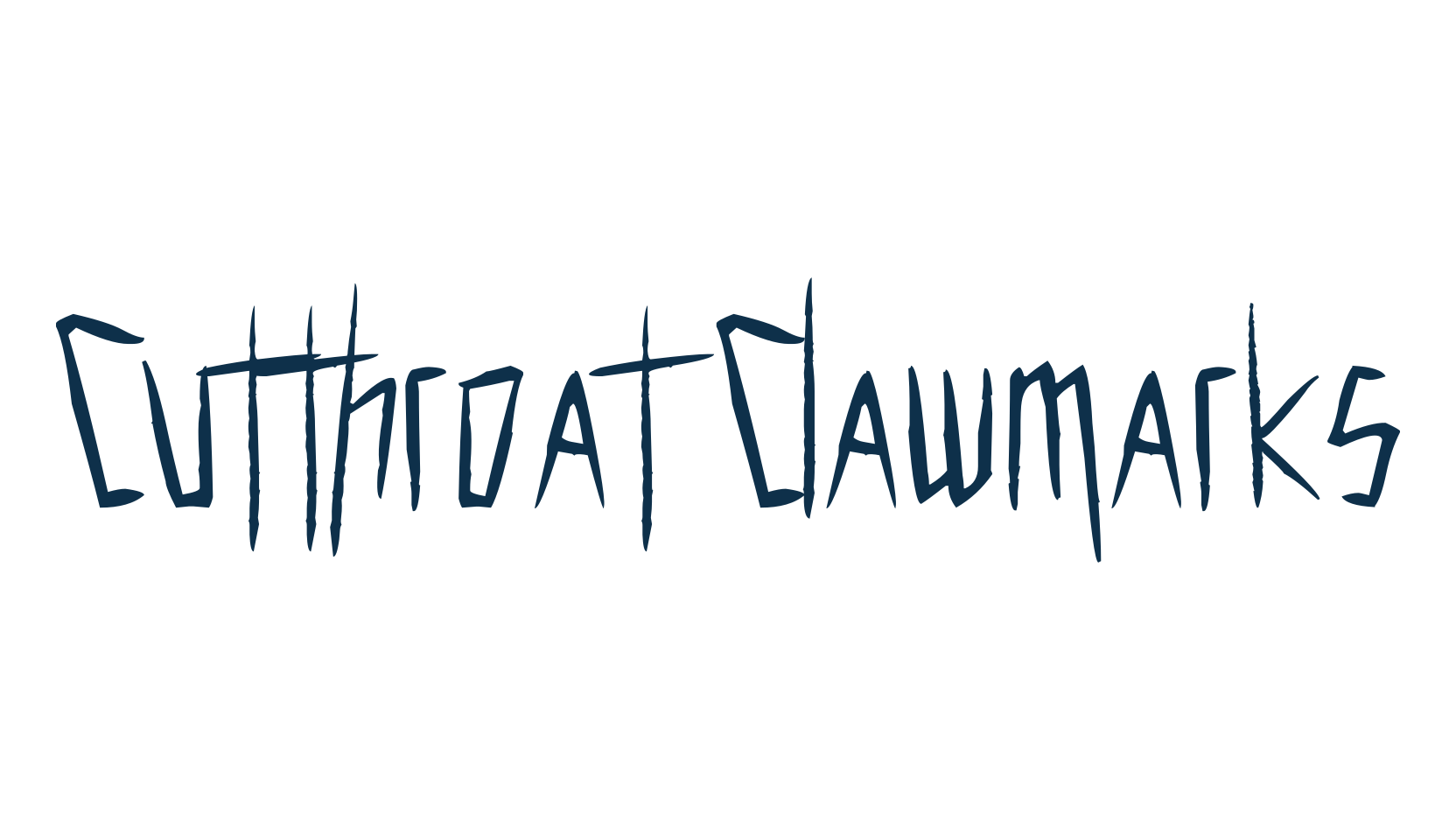 Cutthroat Clawmarks, fancy decorative font preview