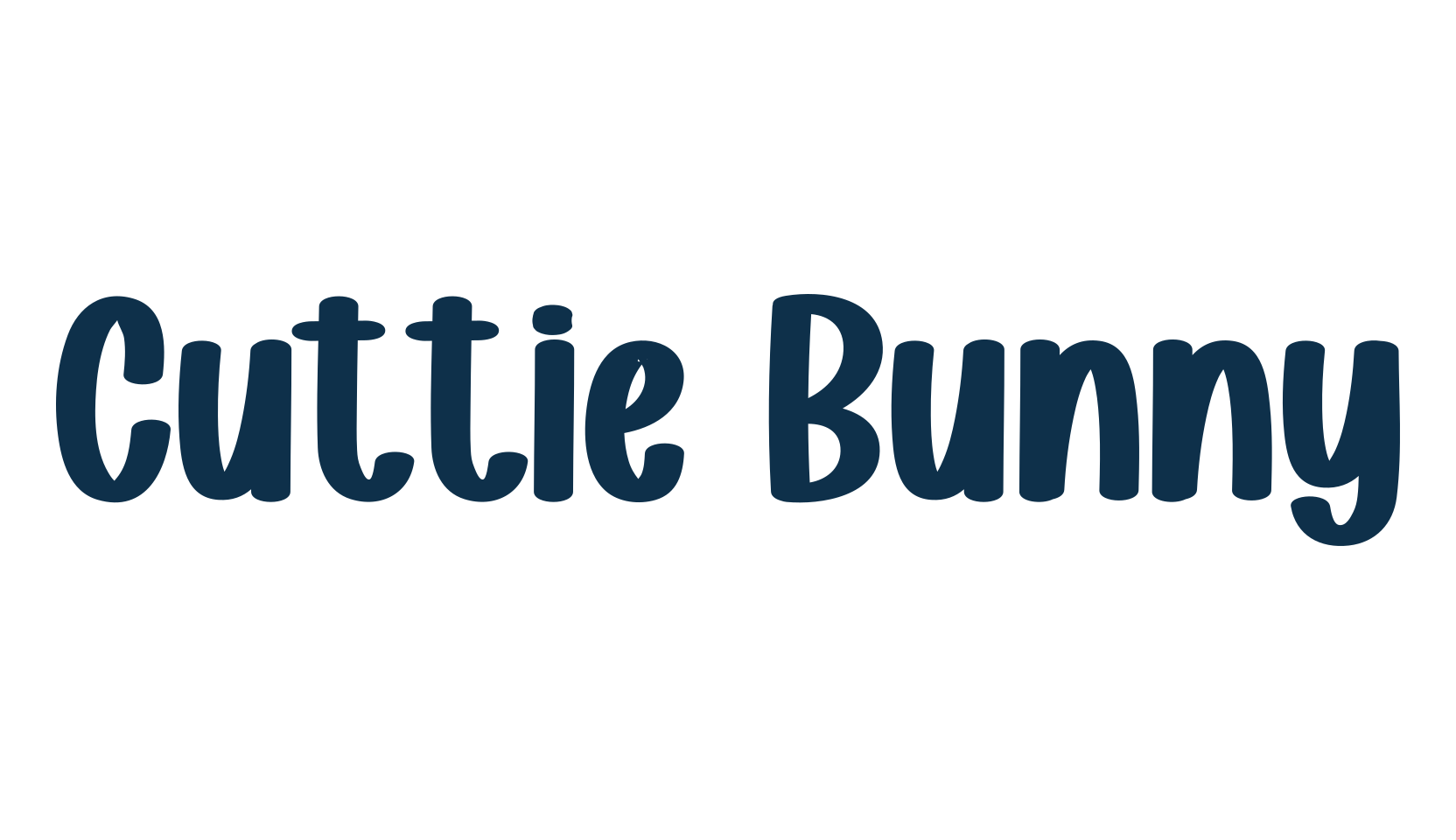 Cuttie Bunny, fancy decorative font preview