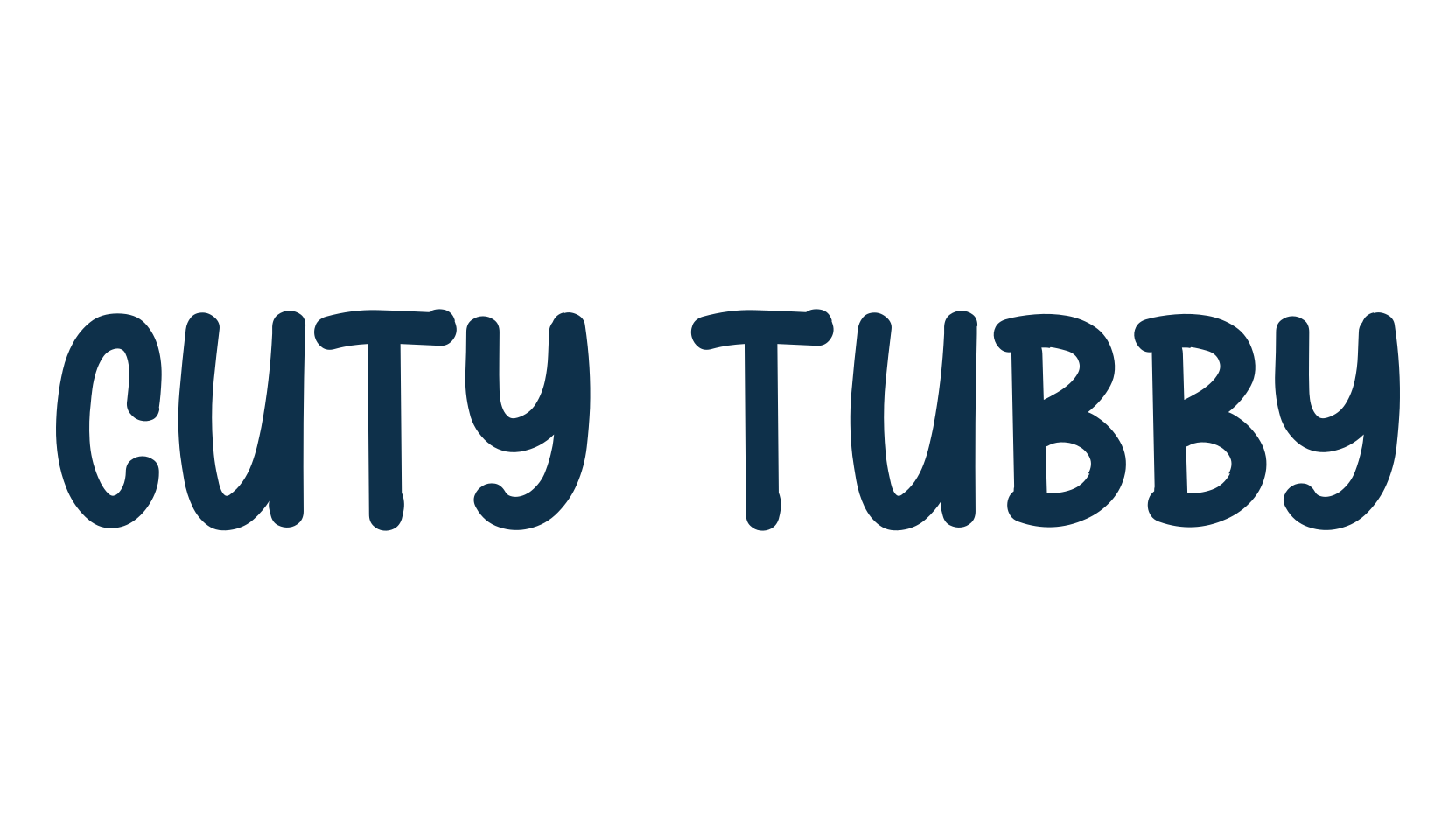 Cuty Tubby, fancy cartoon decorative comic font preview
