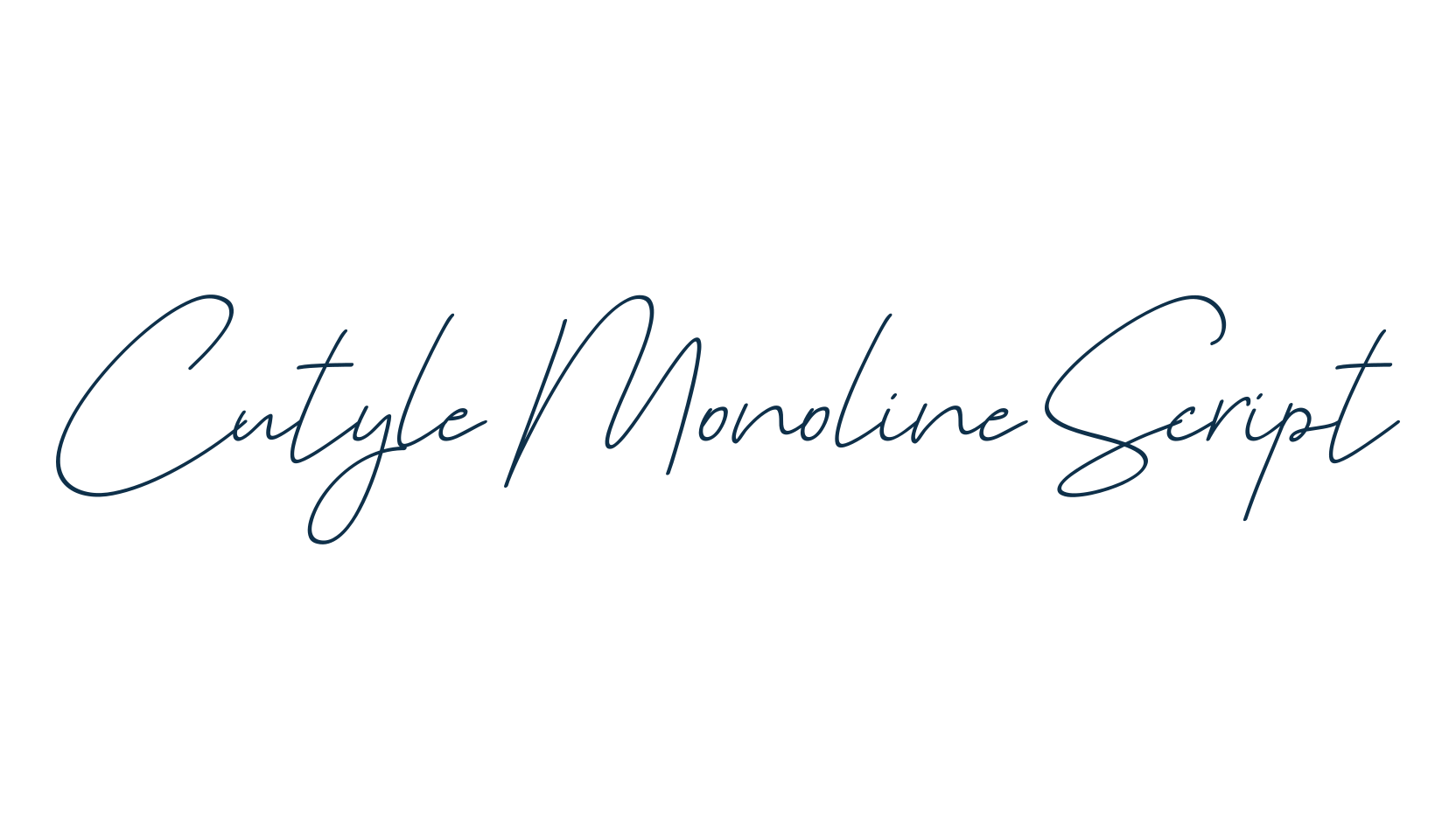 Cutyle Monoline Script, handwriting font preview