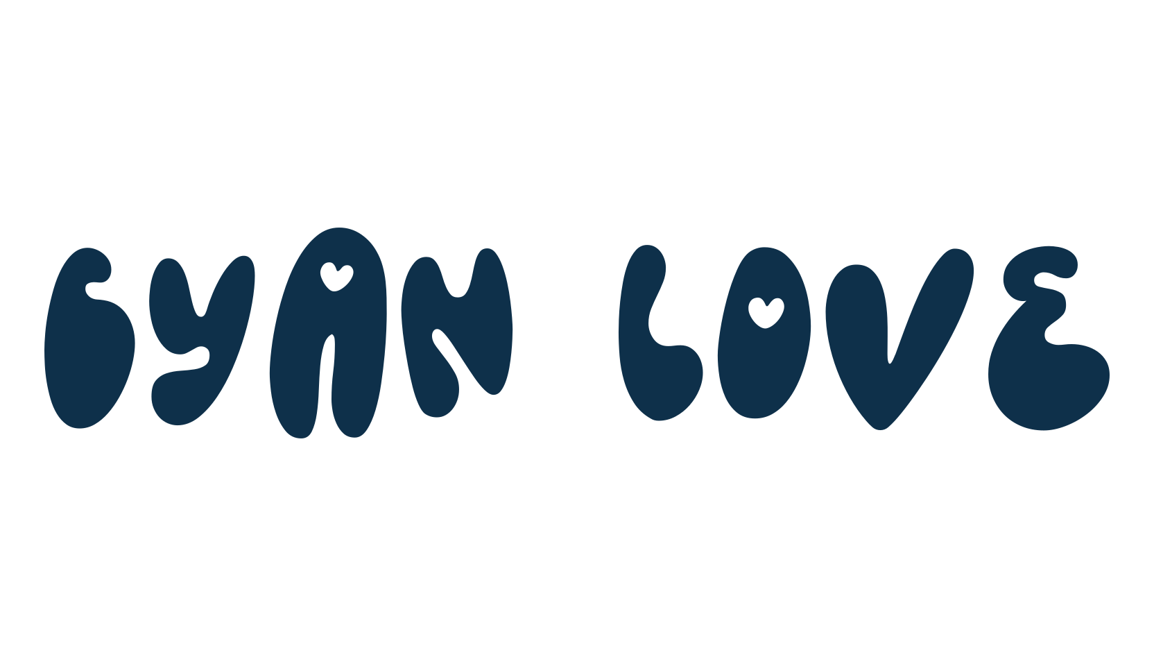 Cyan Love, fancy decorative font preview