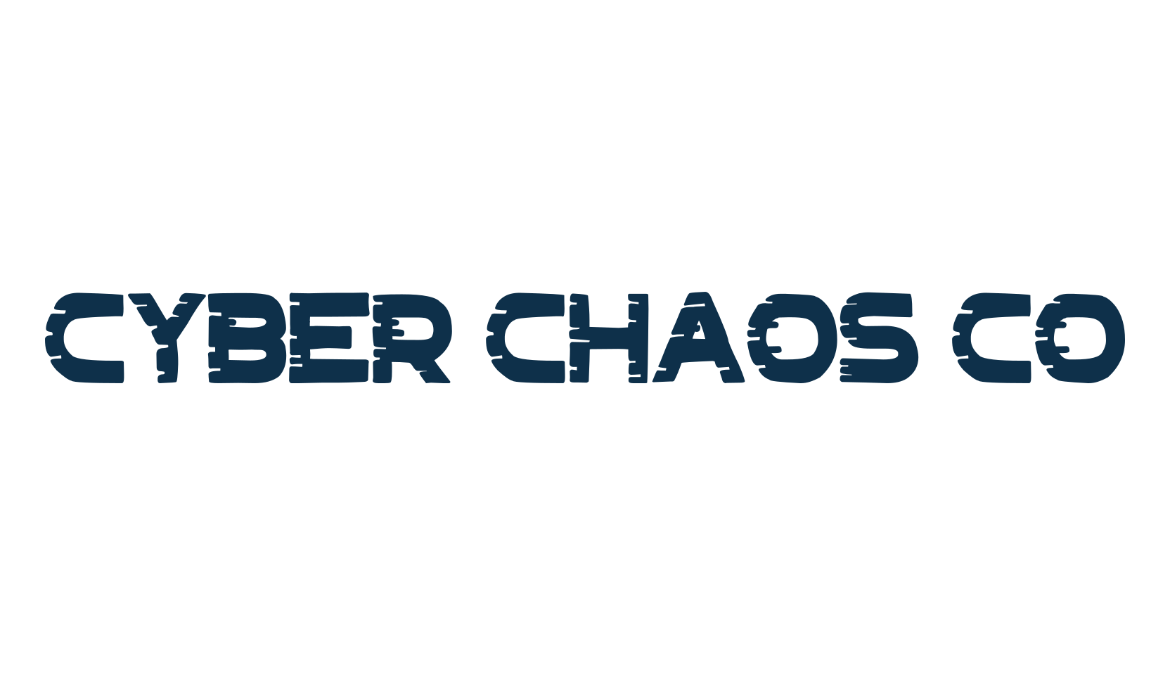 Cyber Chaos co, distorted font preview