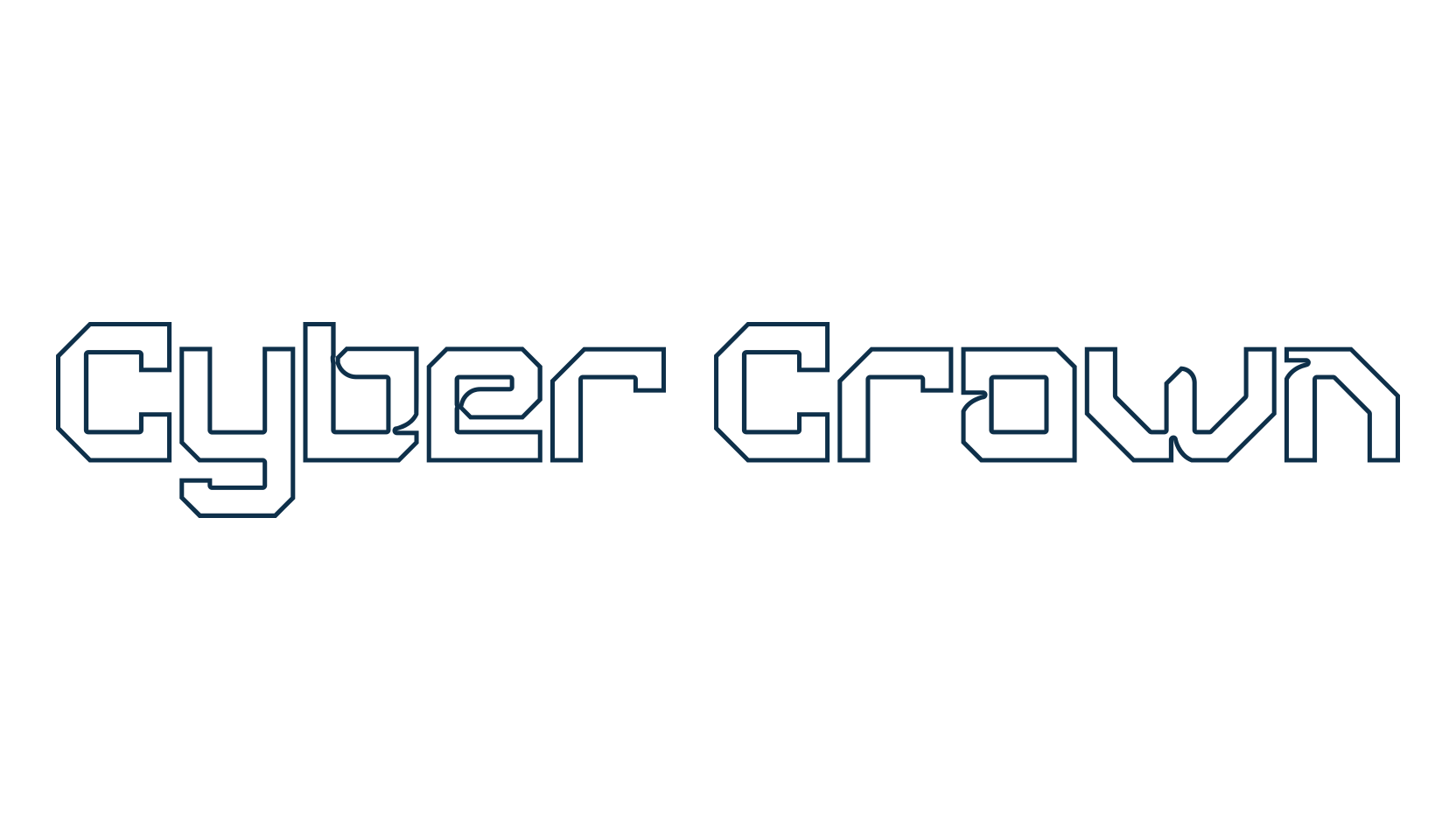 Cyber Crown, techno sci-fi font preview