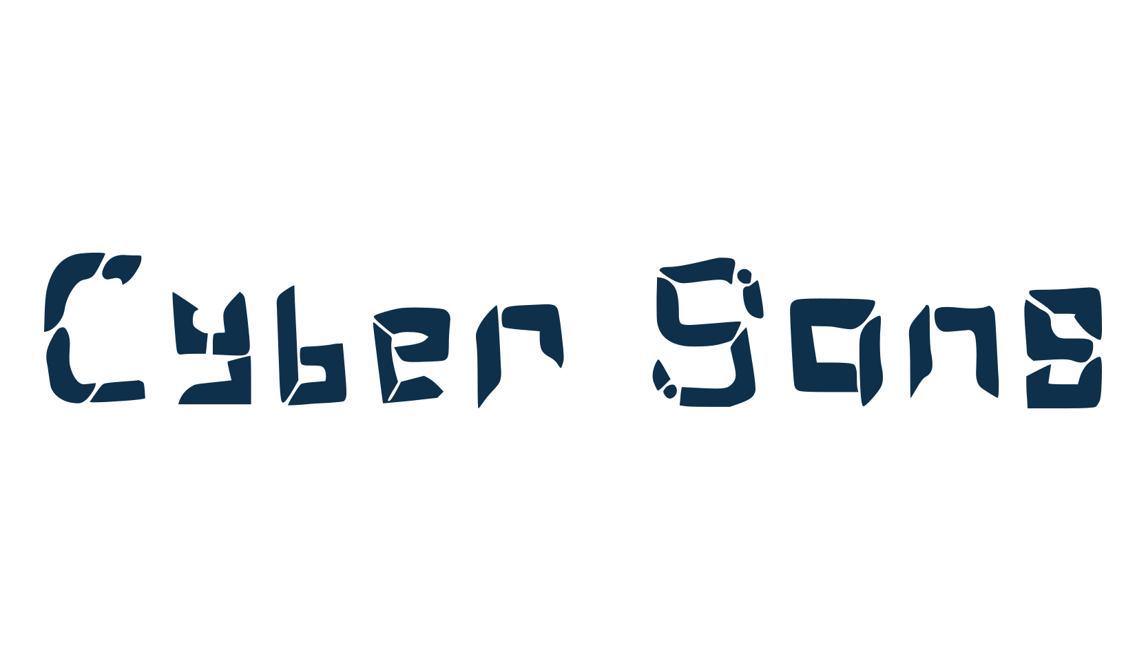 Cyber Sans, distorted font preview