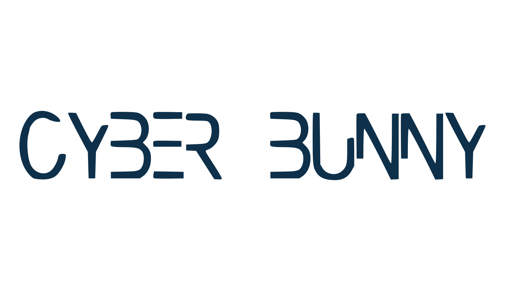Cyber Bunny, distorted font preview