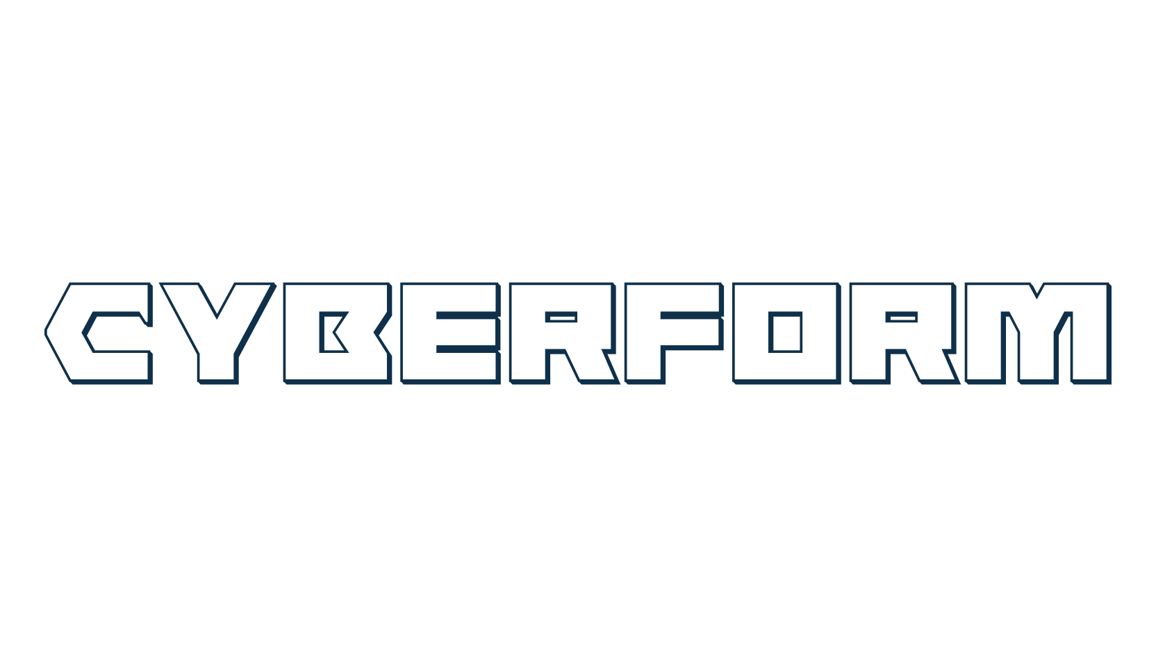 Cyberform, techno sci-fi font preview
