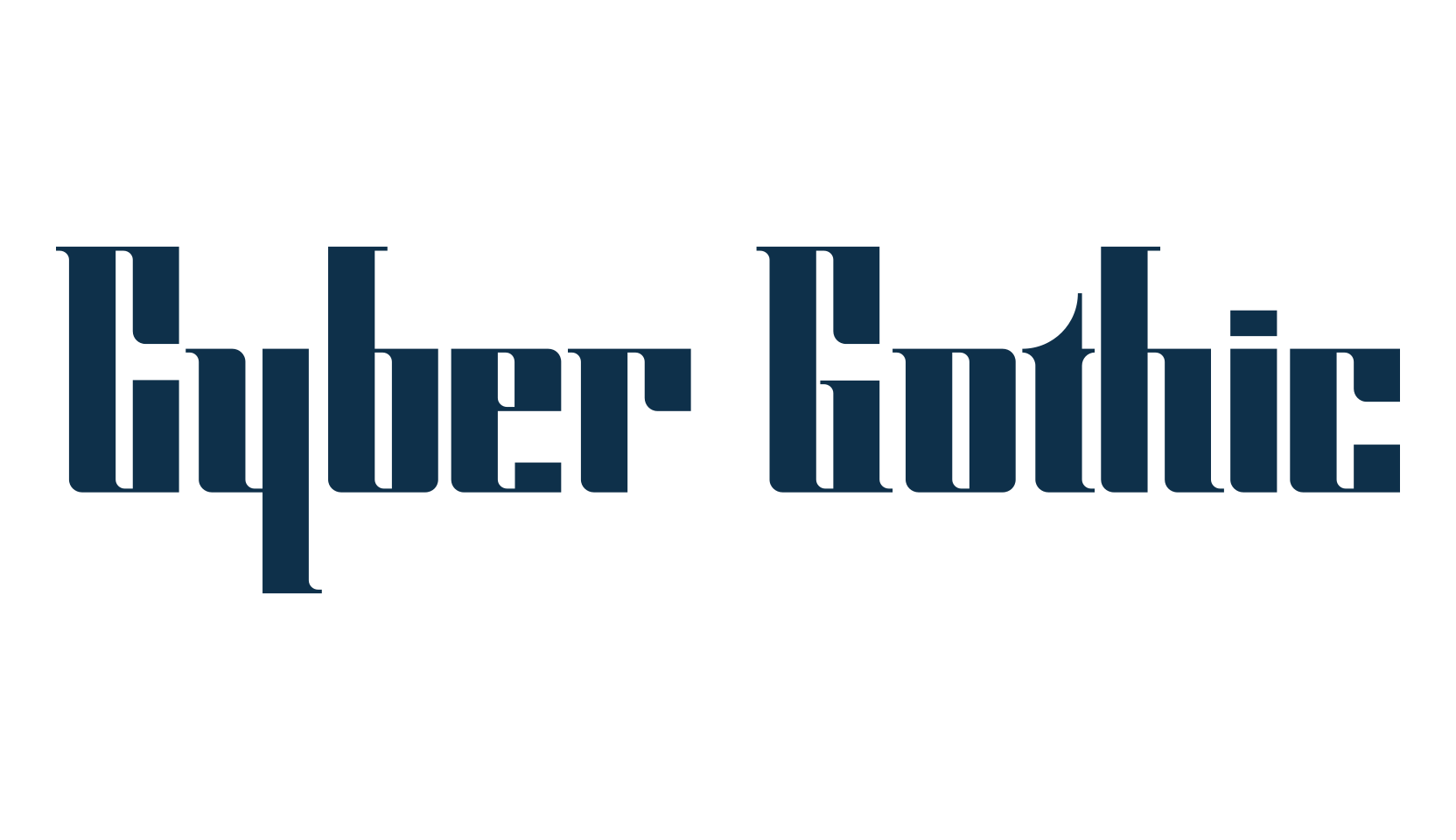 Cyber Gothic, modern font preview