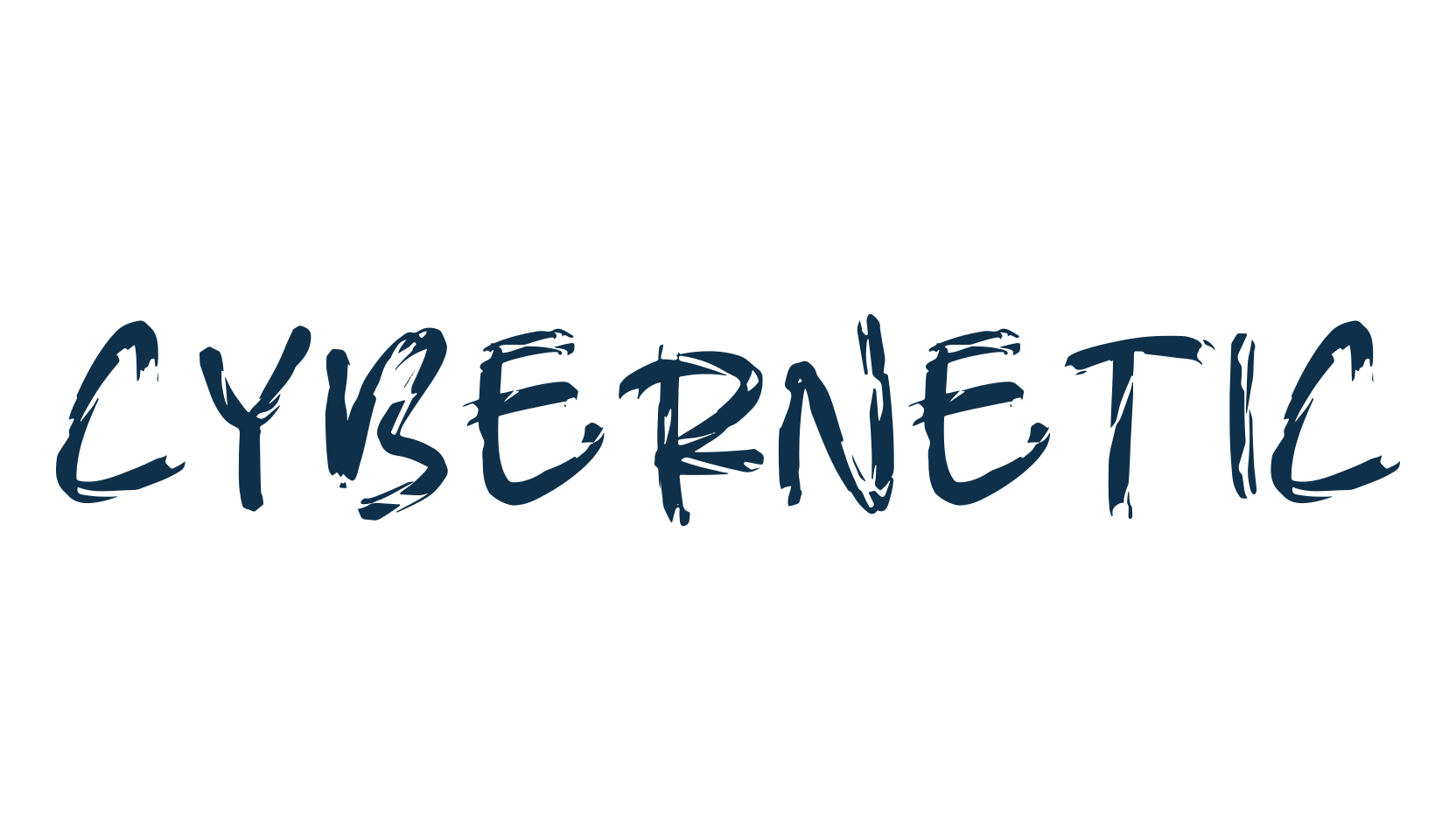 Cybernetic, brush font preview