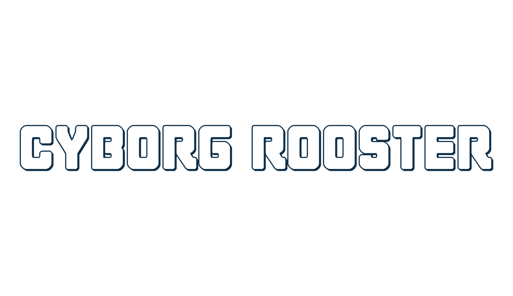 Cyborg Rooster, techno sci-fi font preview
