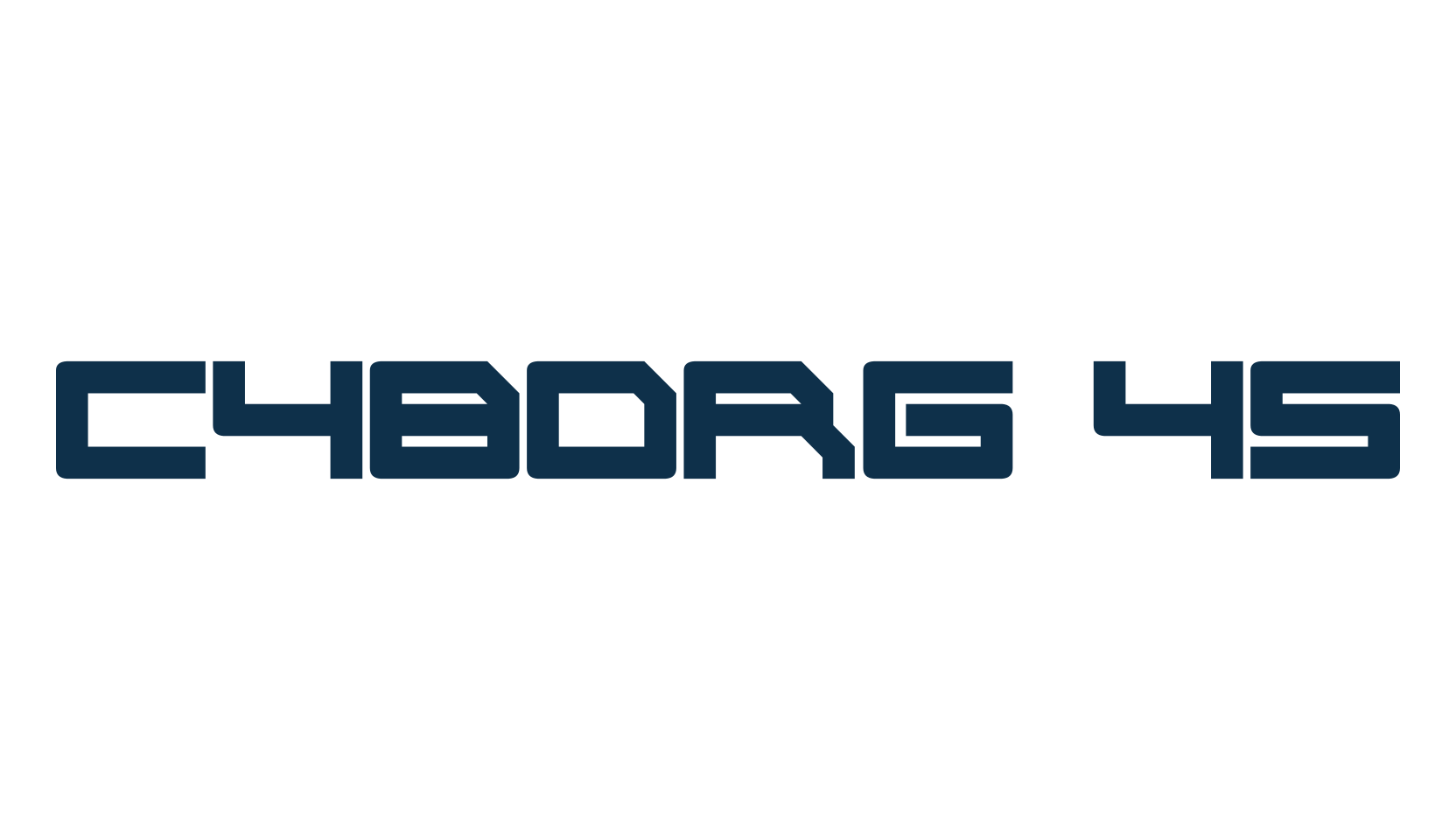 Cyborg 45, techno sci-fi font preview