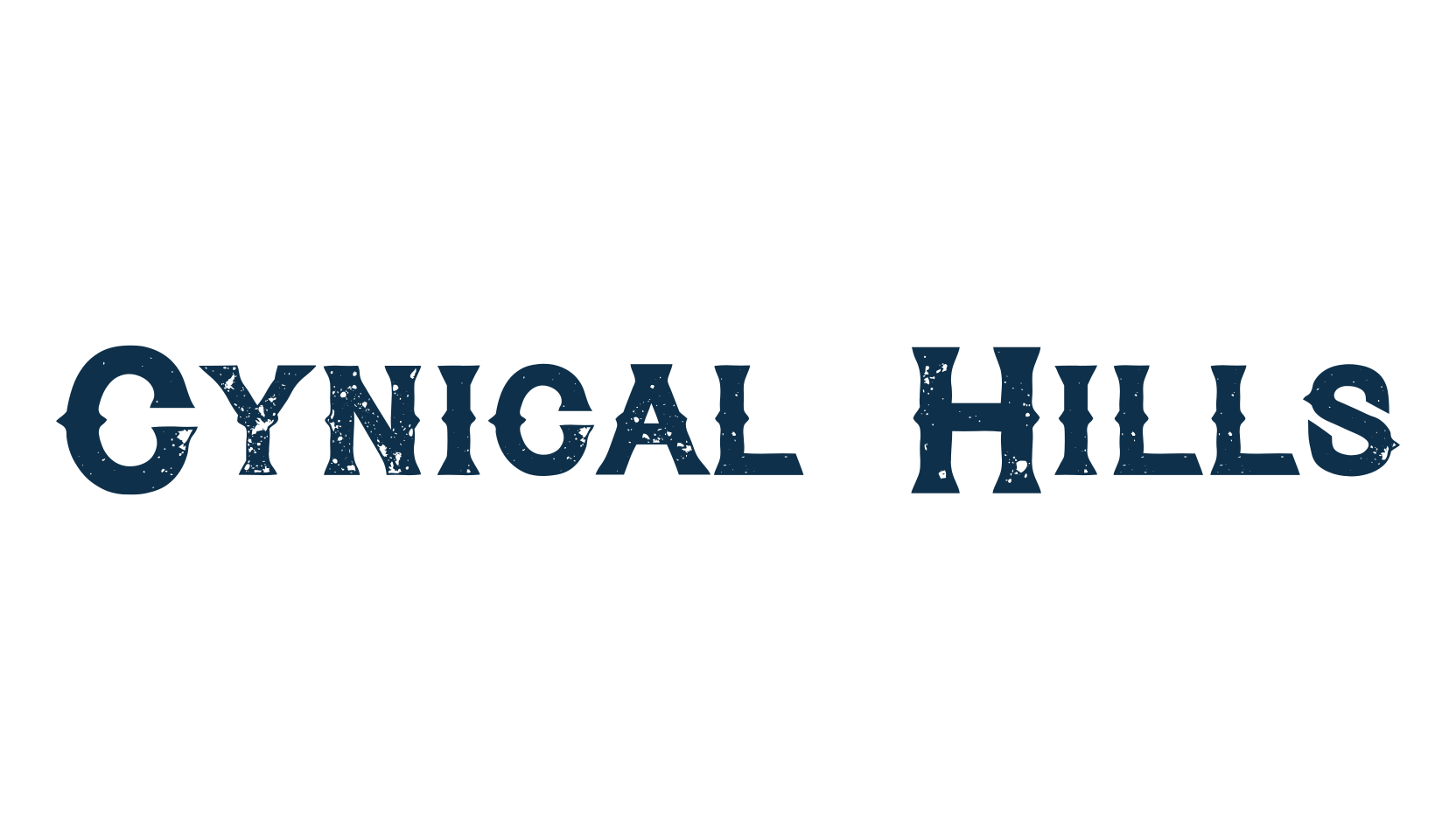 Cynical Hills, fancy western decorative font preview