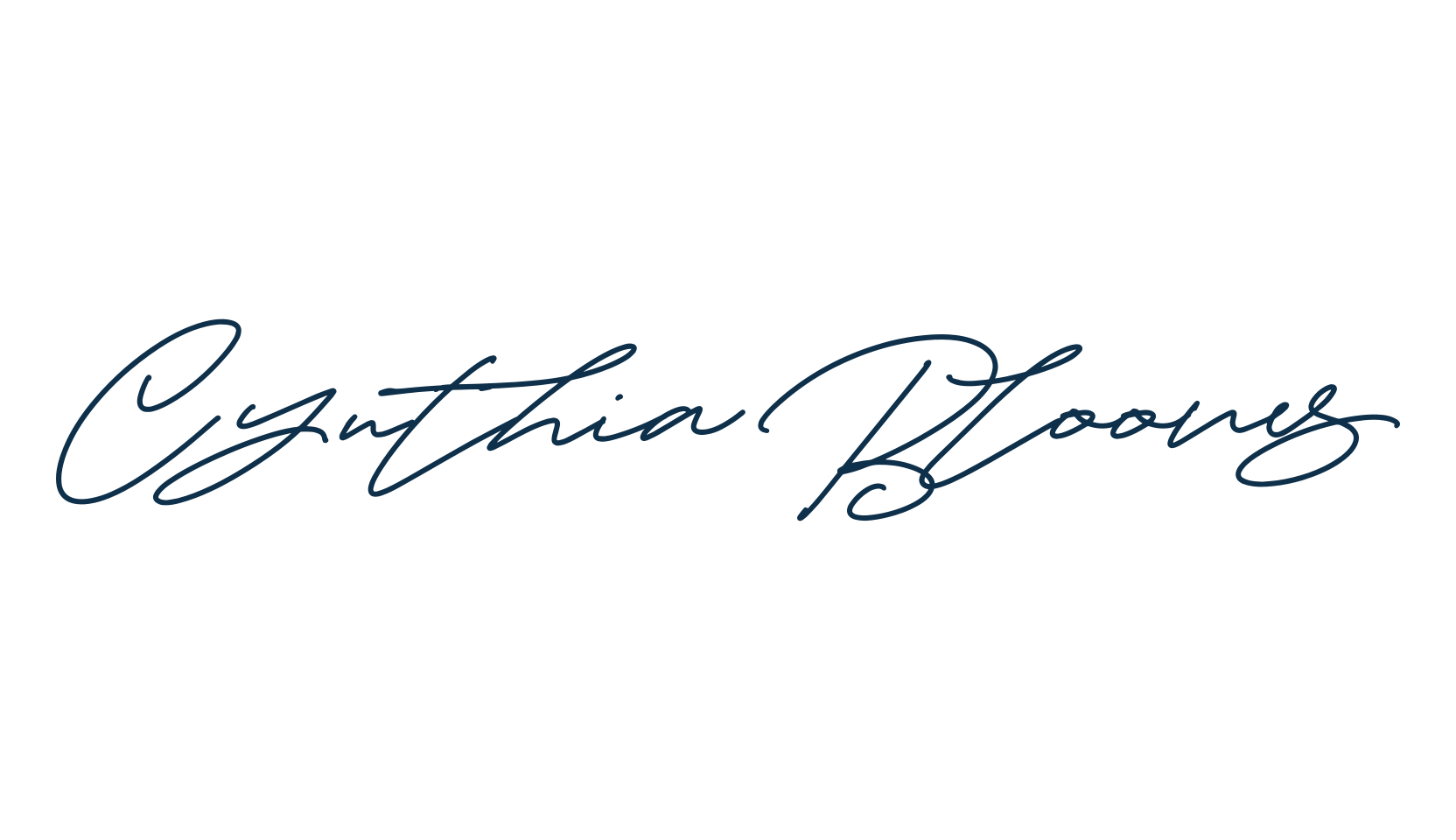 Cynthia Blooms, handwriting font preview