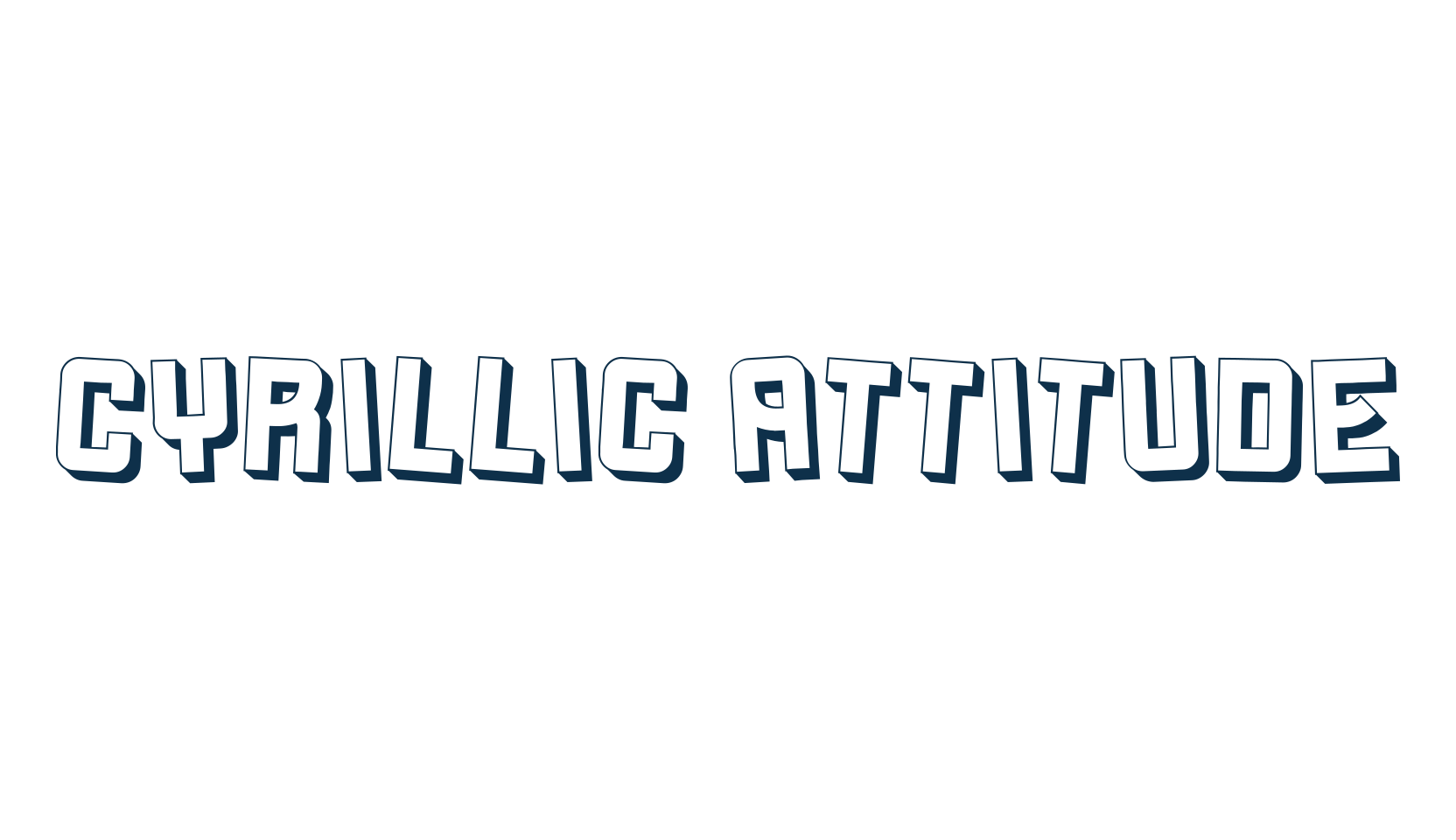 Cyrillic Attitude, distorted font preview