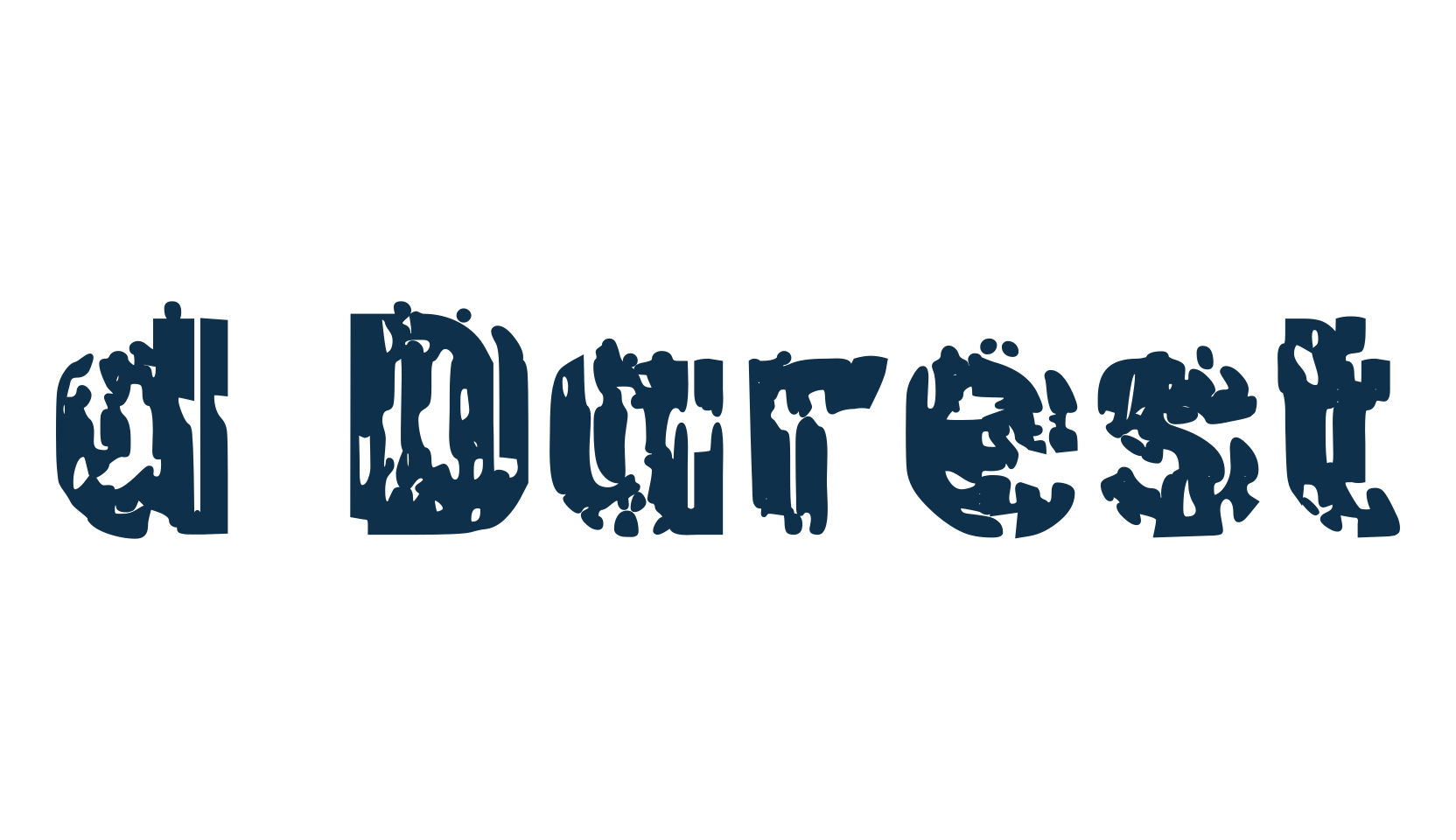d Darest, fancy destroy decorative font preview