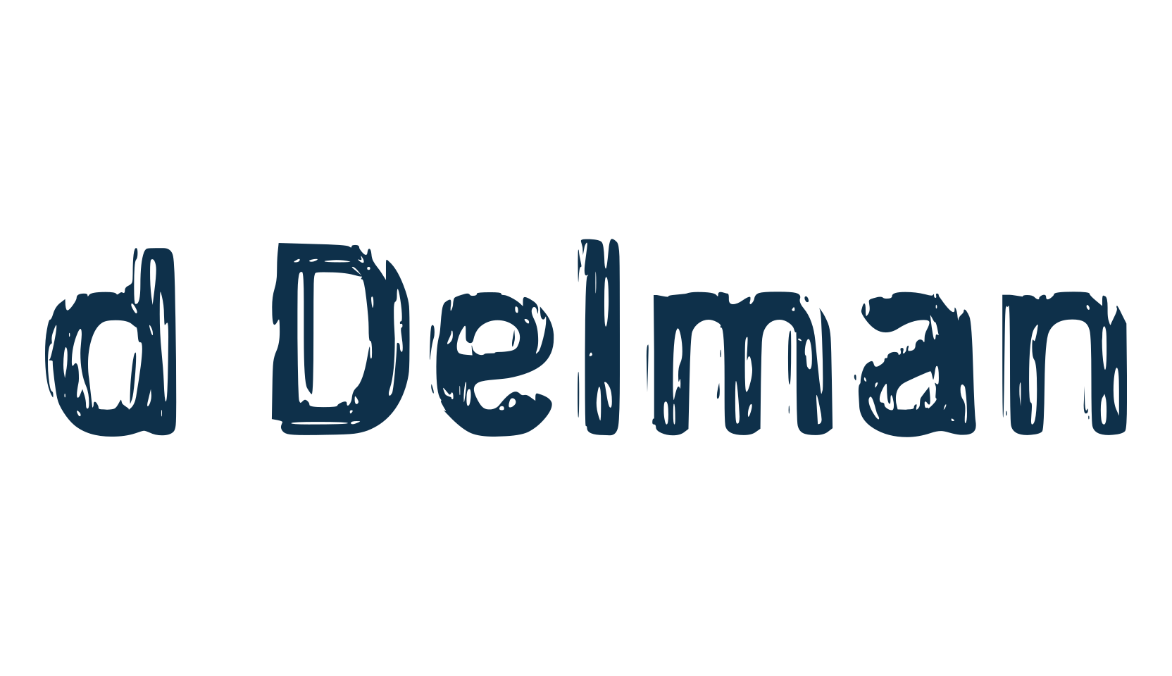 d Delman, fancy eroded decorative font preview