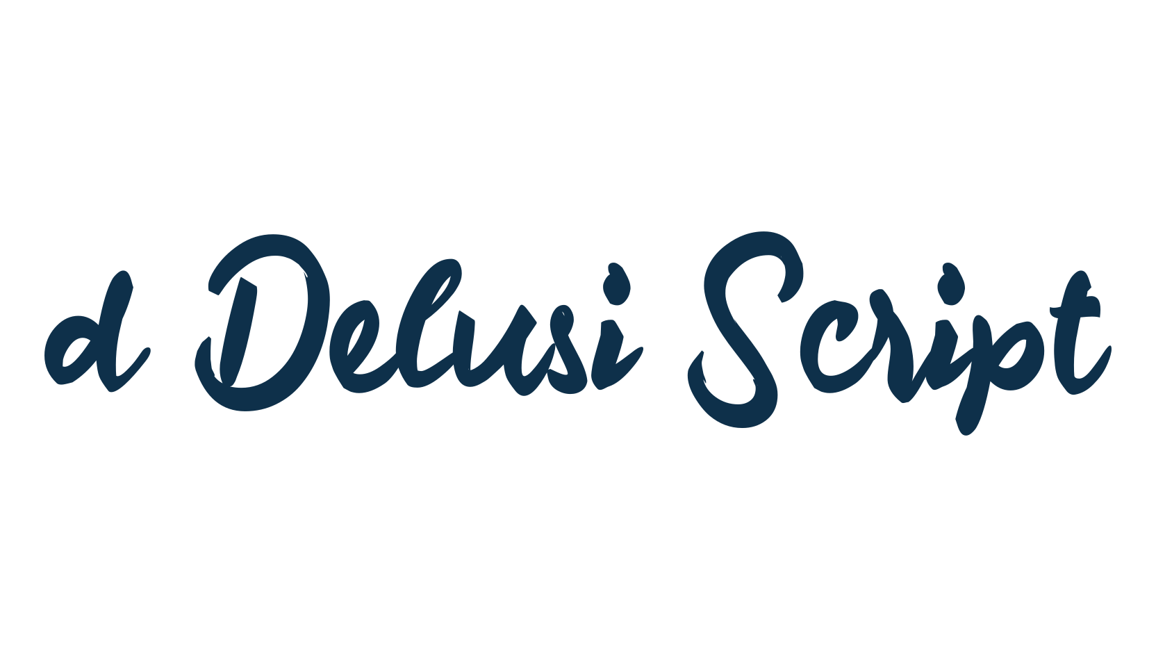 d Delusi Script, script brush fancy decorative calligraphy font preview