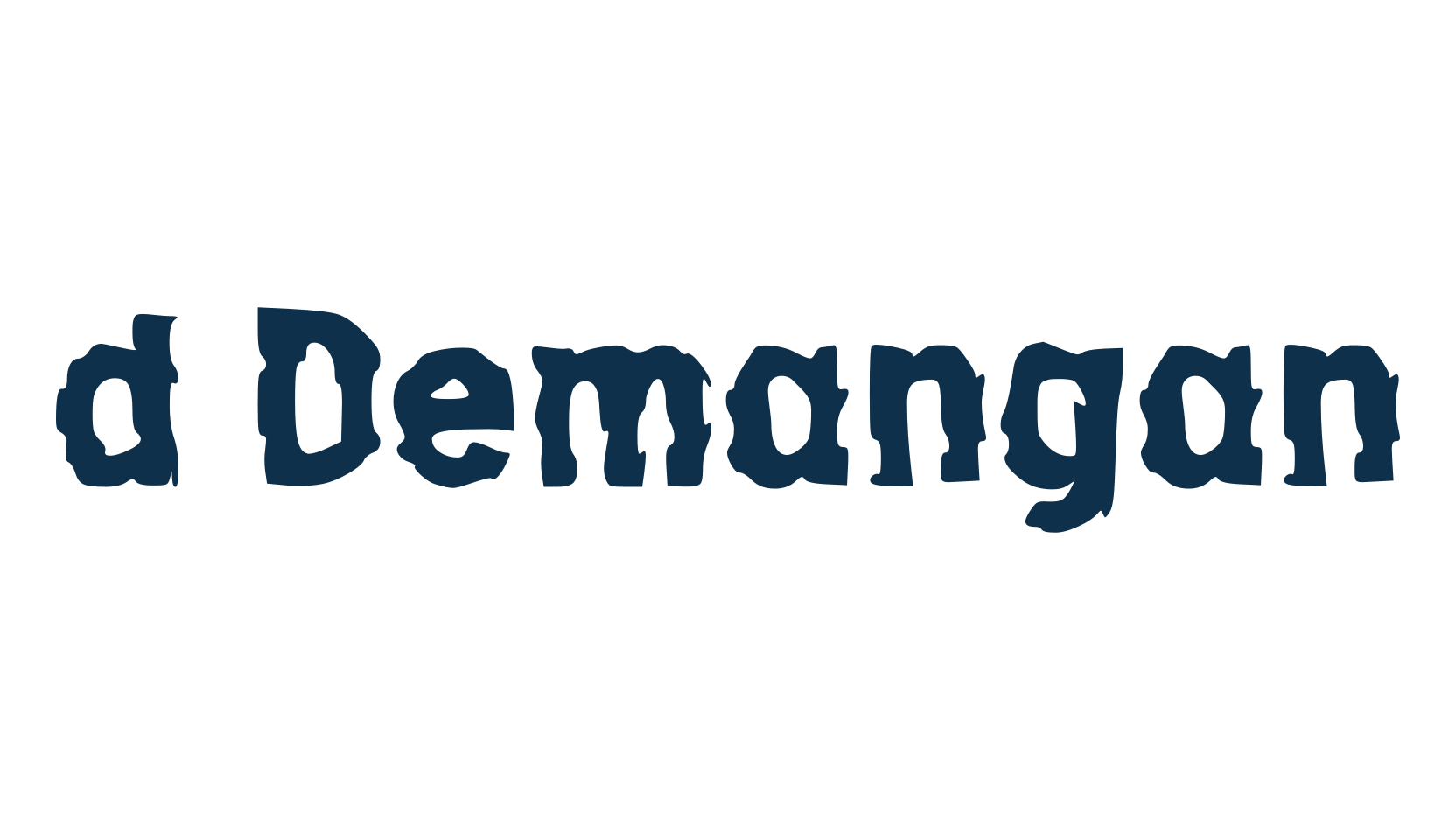 d Demangan, distorted font preview