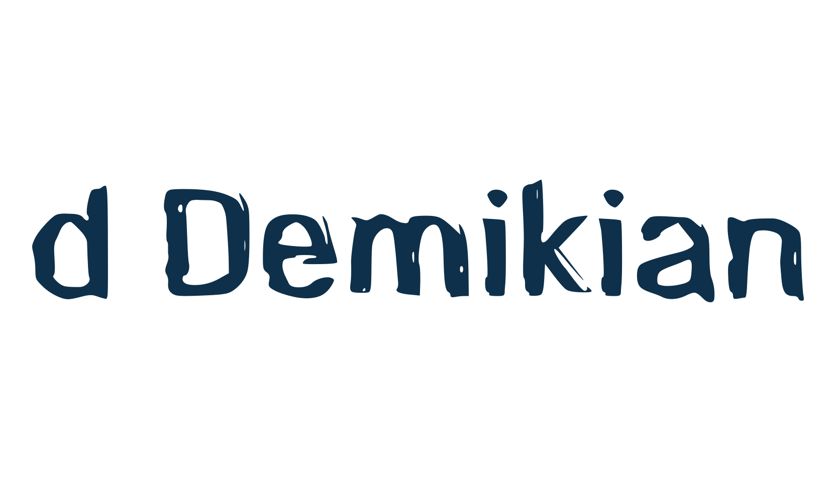 d Demikian, fancy eroded decorative font preview