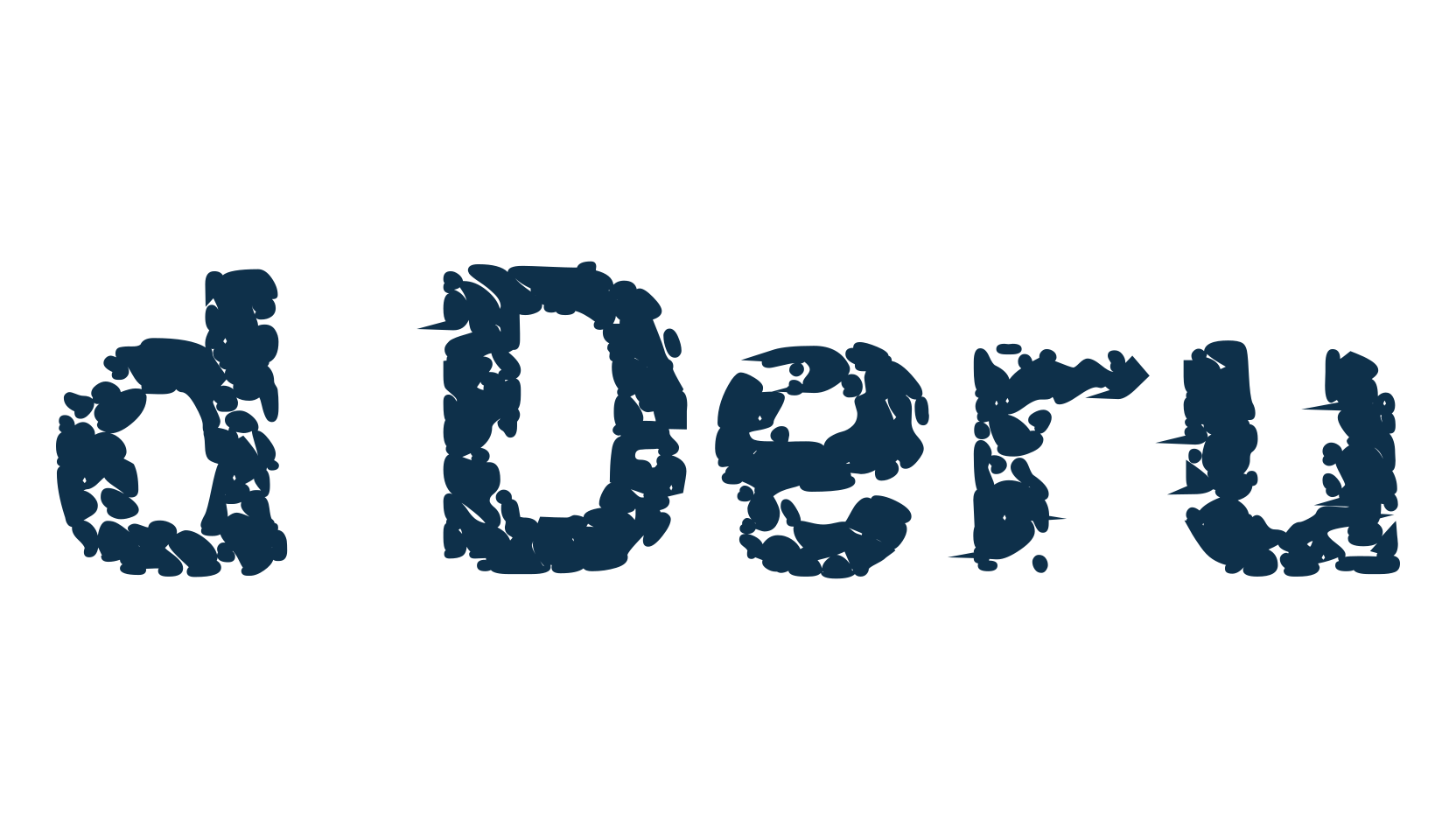 d Deru, fancy eroded decorative font preview