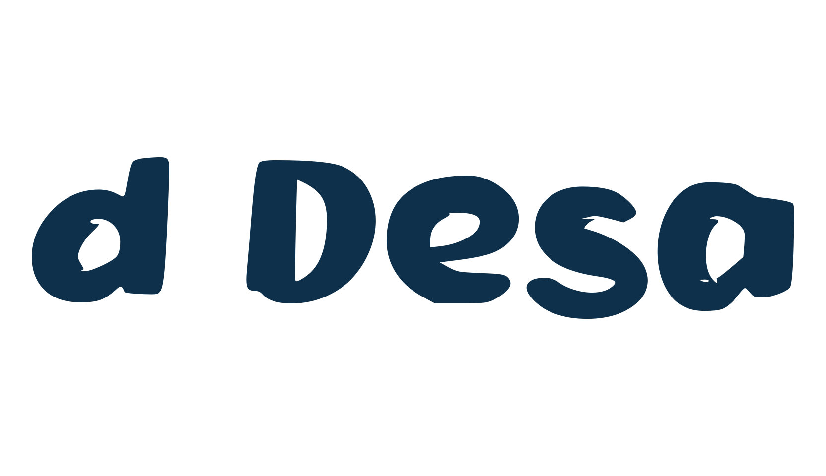 d Desa, eroded font preview