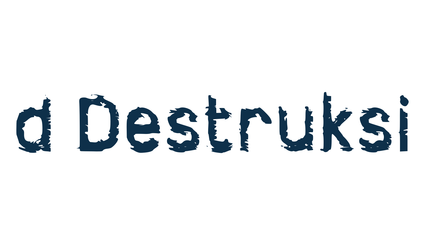 d Destruksi, fancy eroded decorative font preview