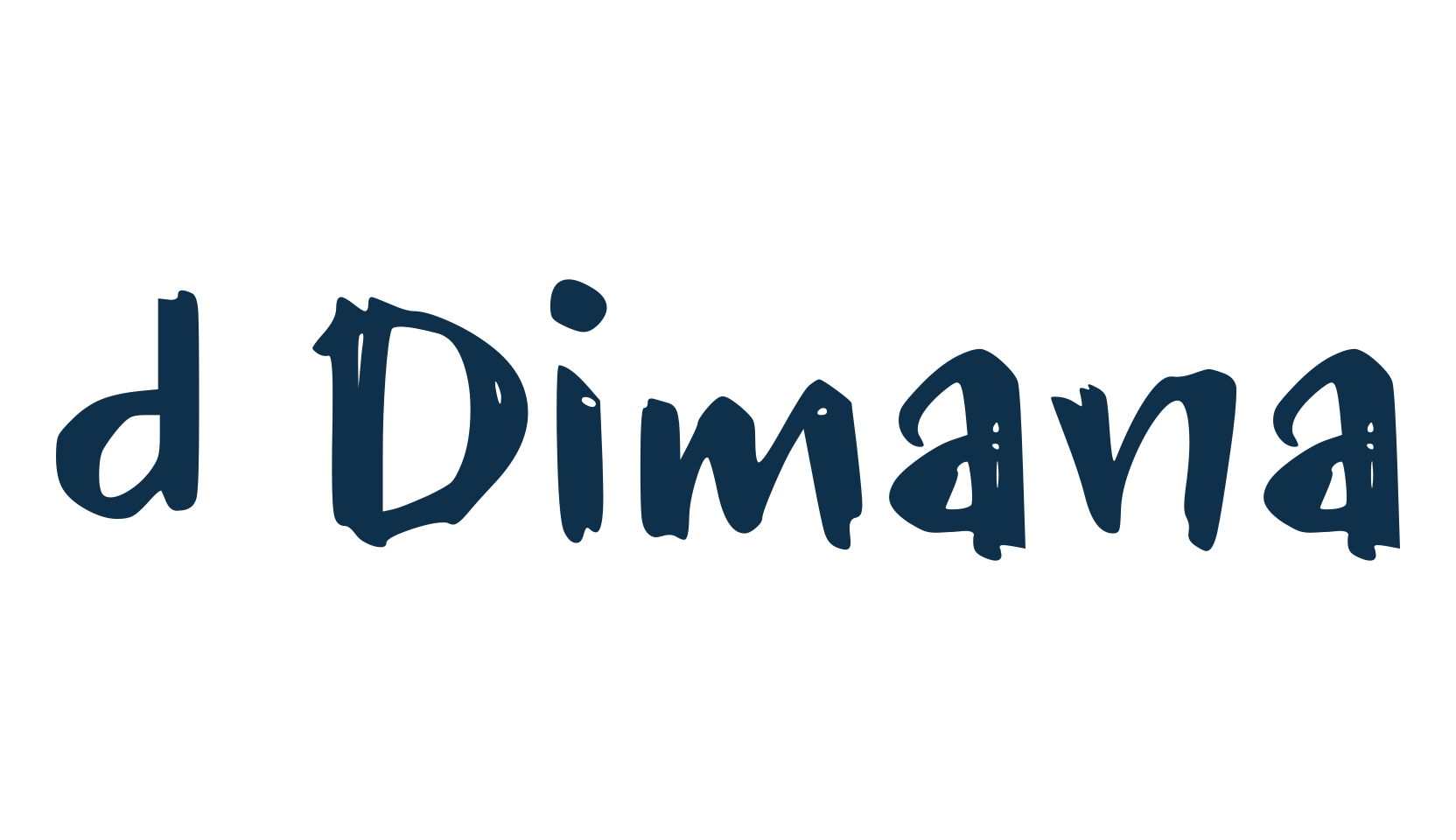d Dimana, trash font preview