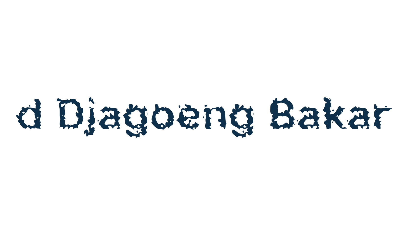 d Djagoeng Bakar, fancy fire, ice decorative font preview