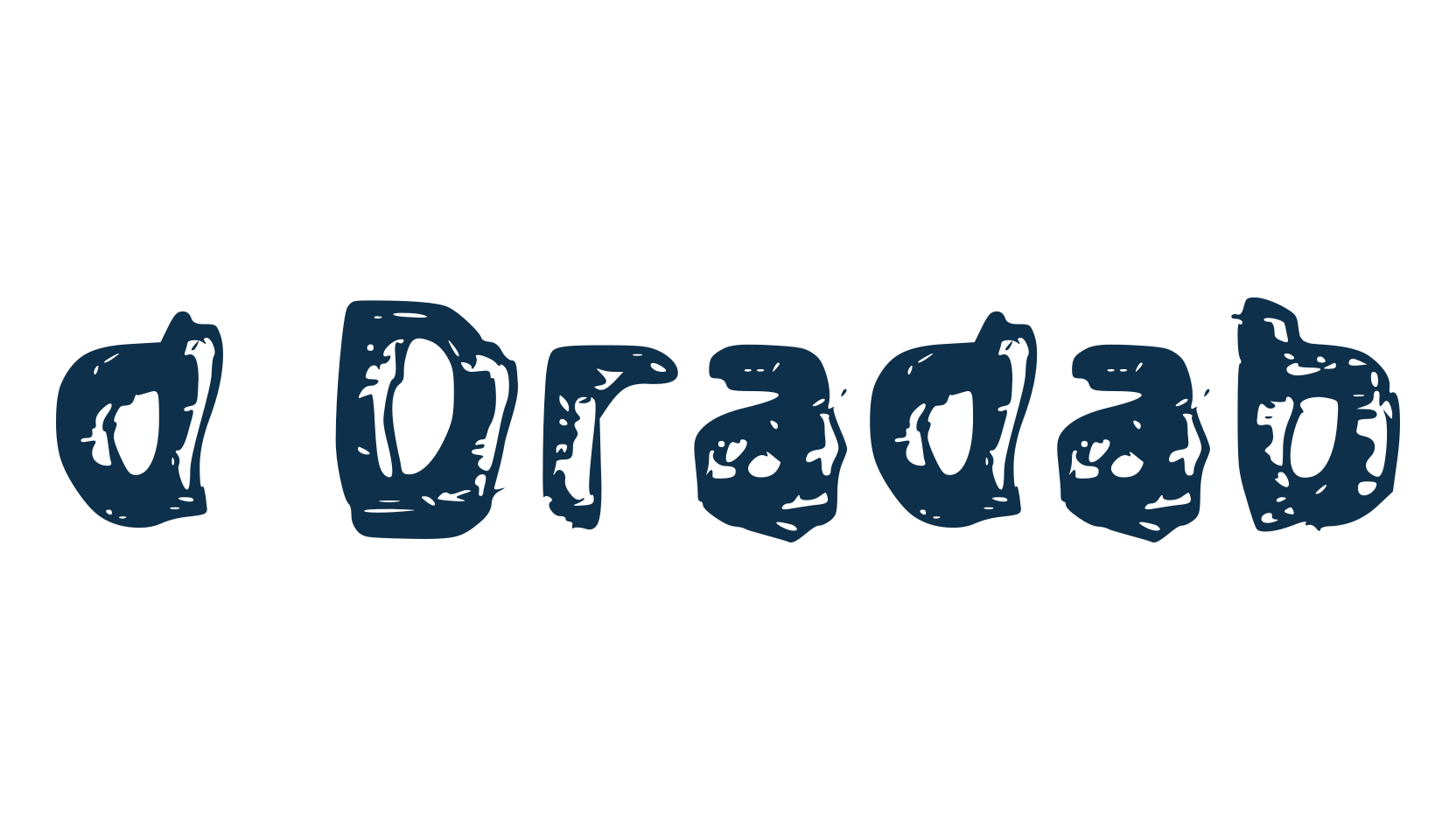 d Dradab, fancy various decorative font preview