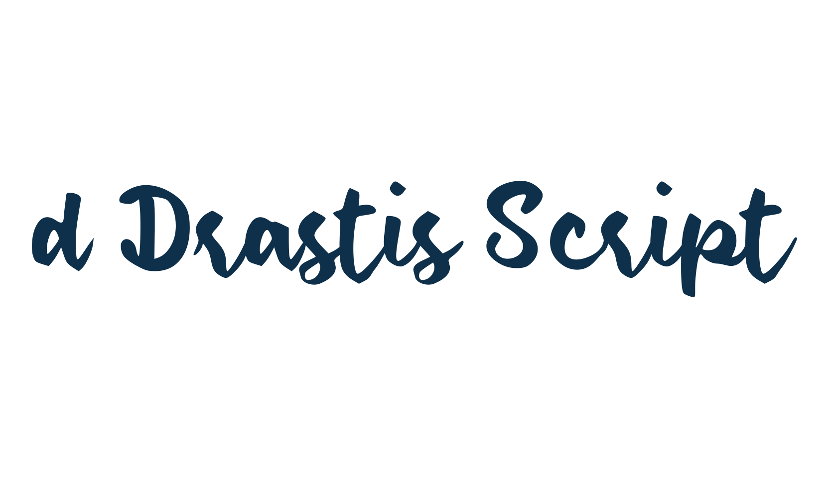 d Drastis Script, display market font preview