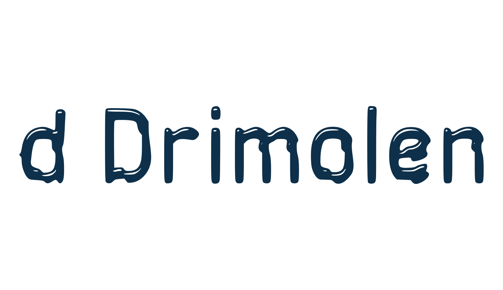 d Drimolen, fancy distorted decorative font preview